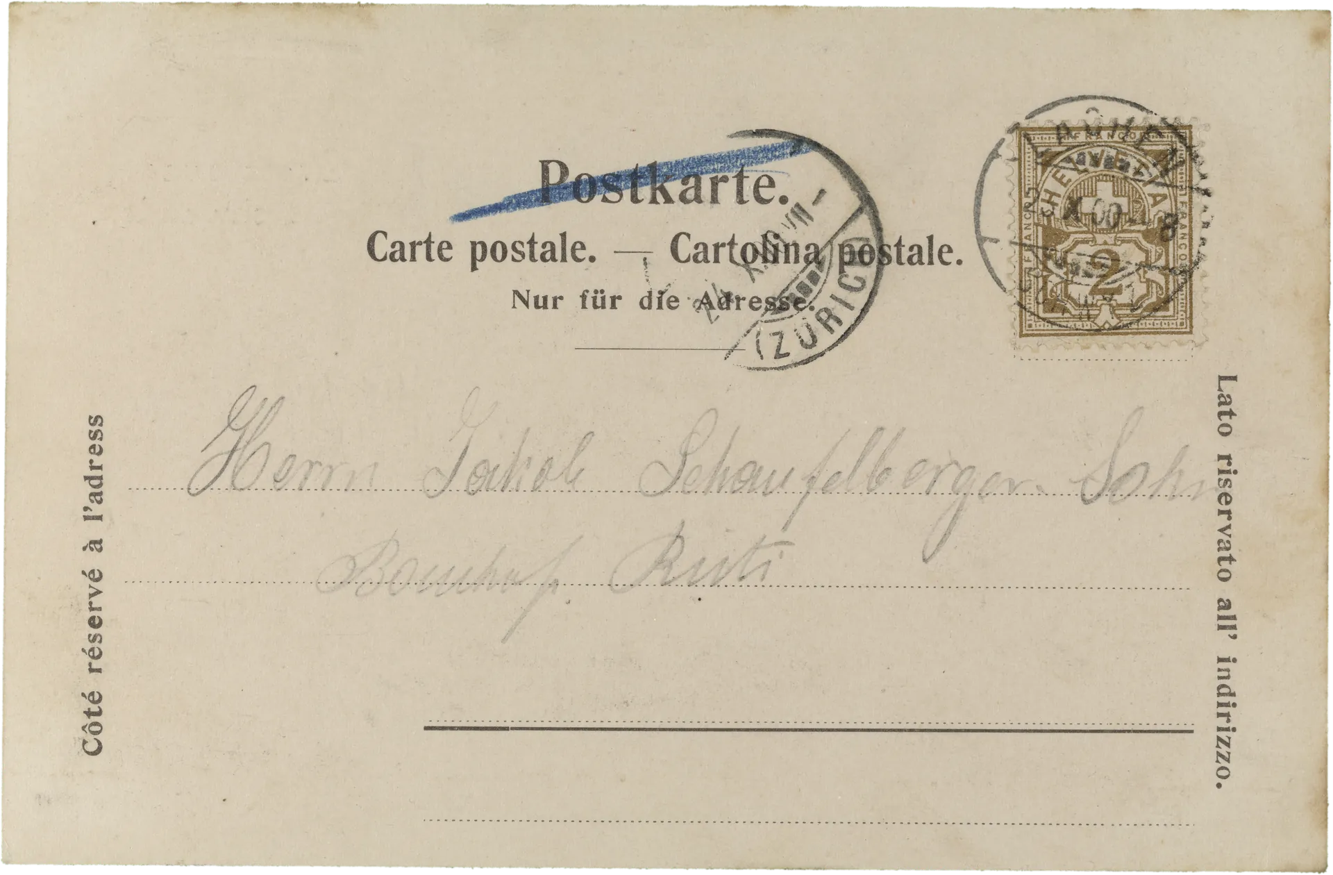 Gruss aus Schwanden – Rückseite