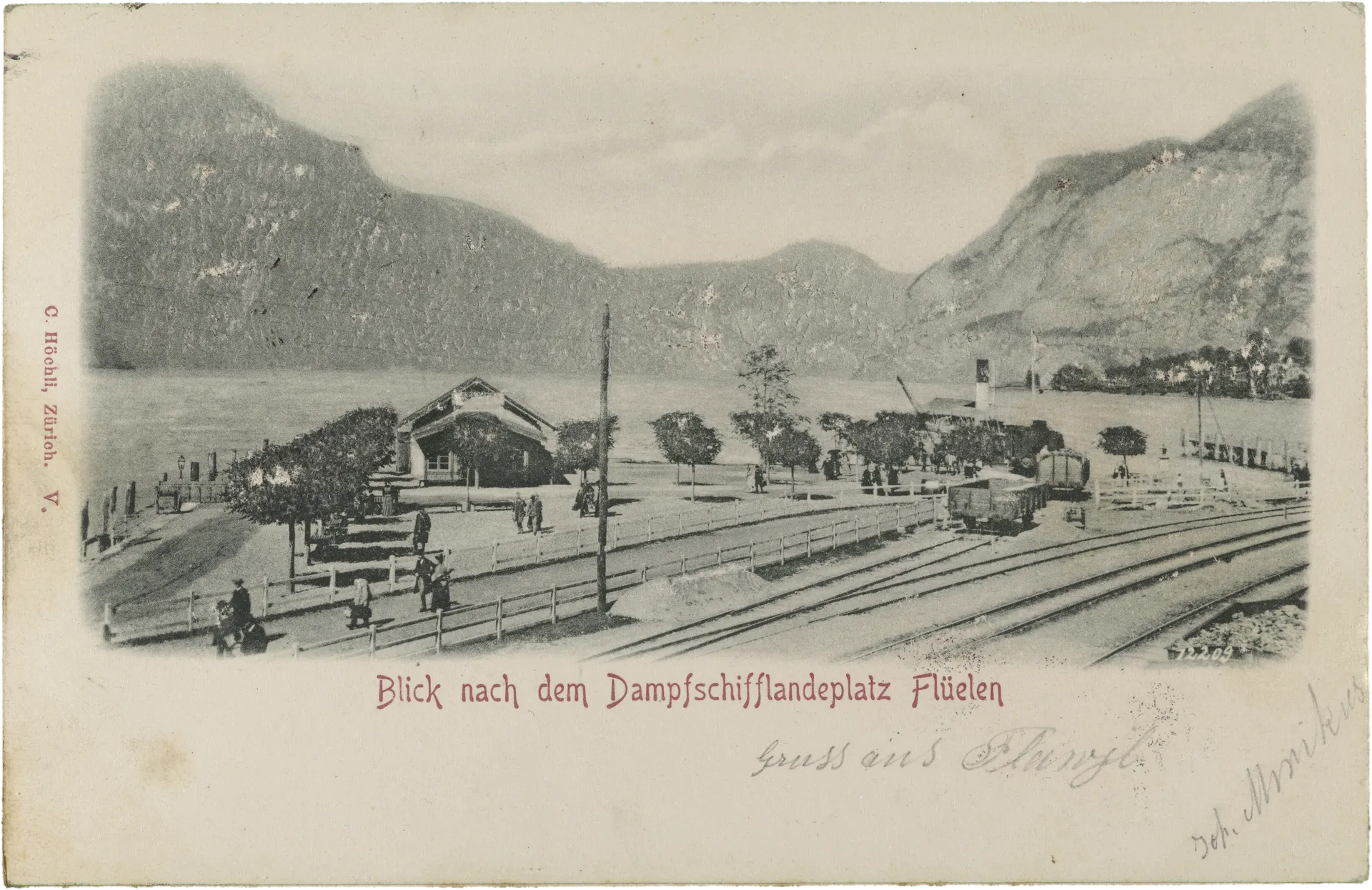 Blick nach dem Dampfschifflandeplatz Flüelen – Vorderseite