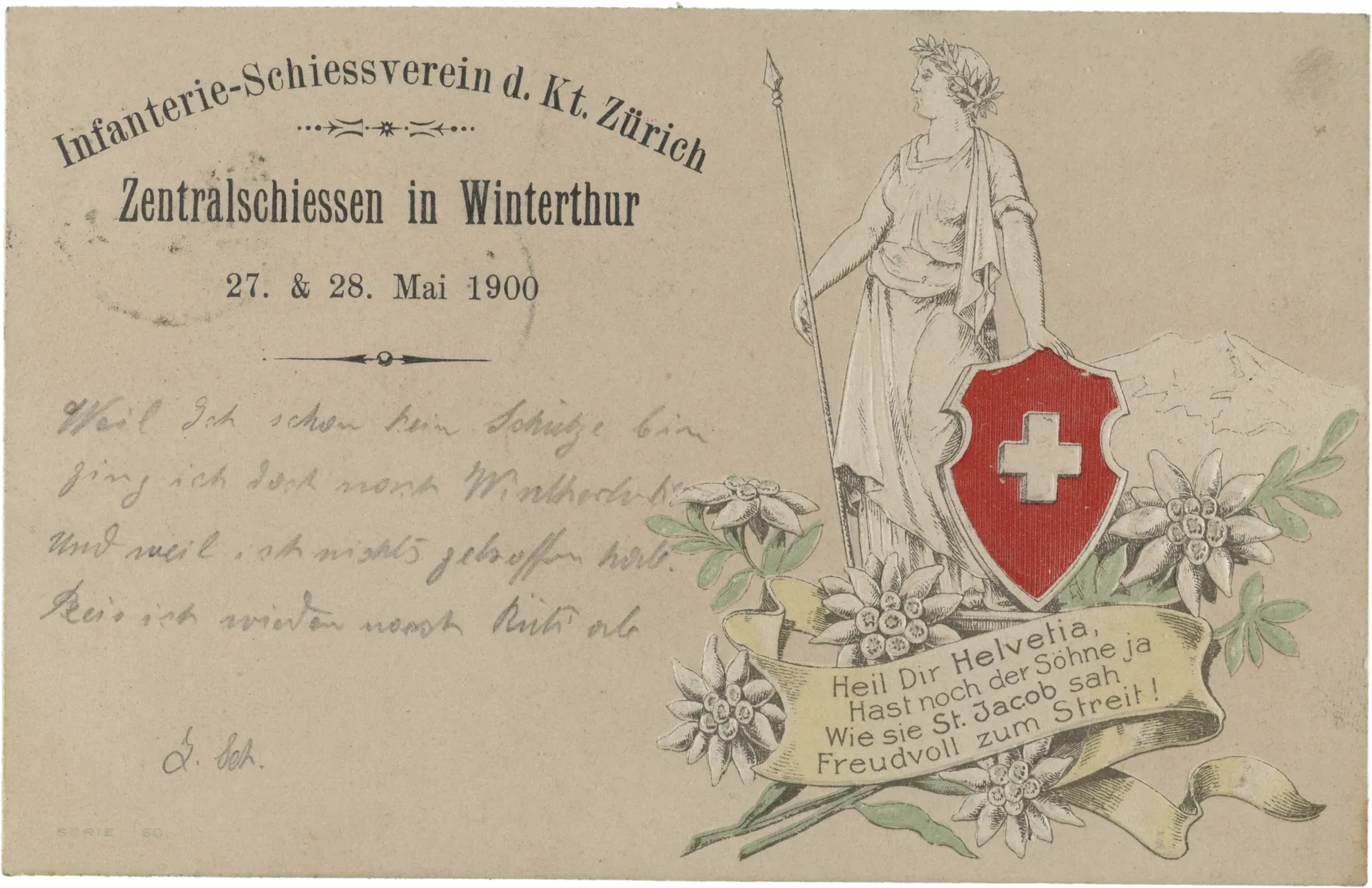Zentralschiessen in Winterthur – Vorderseite
