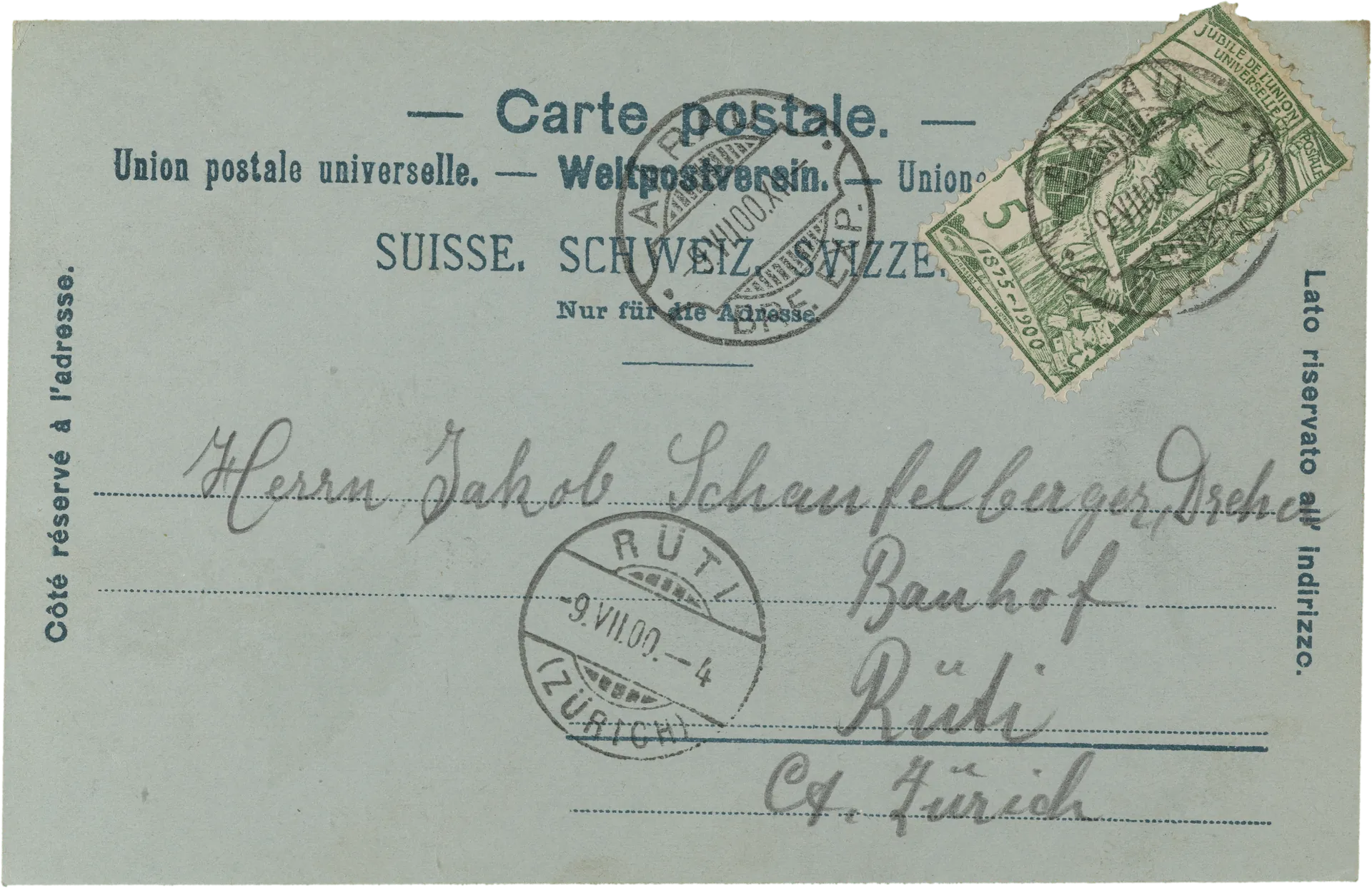 Gruss aus Aarau – Rückseite