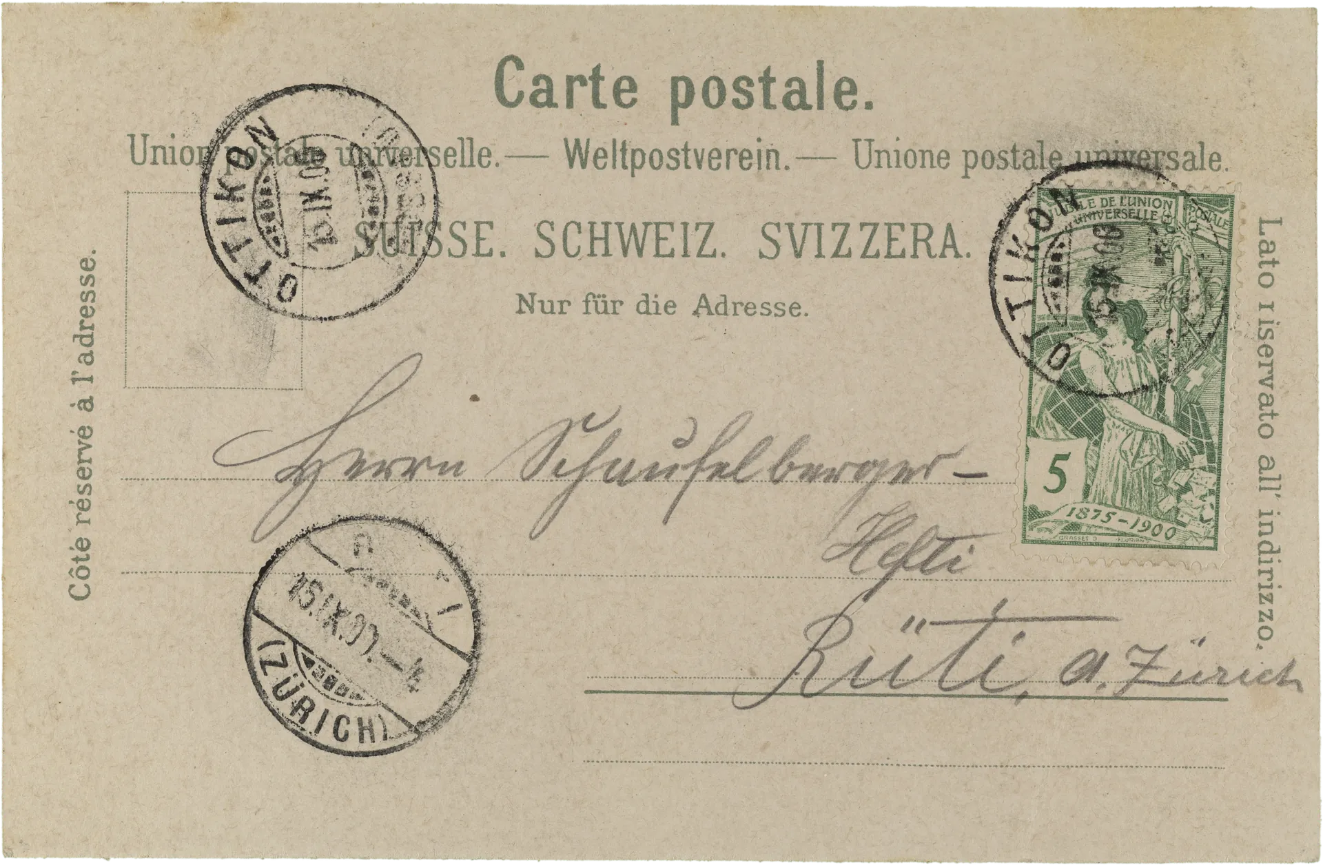 Gruss aus Hellberg-Brüschwaid – Rückseite