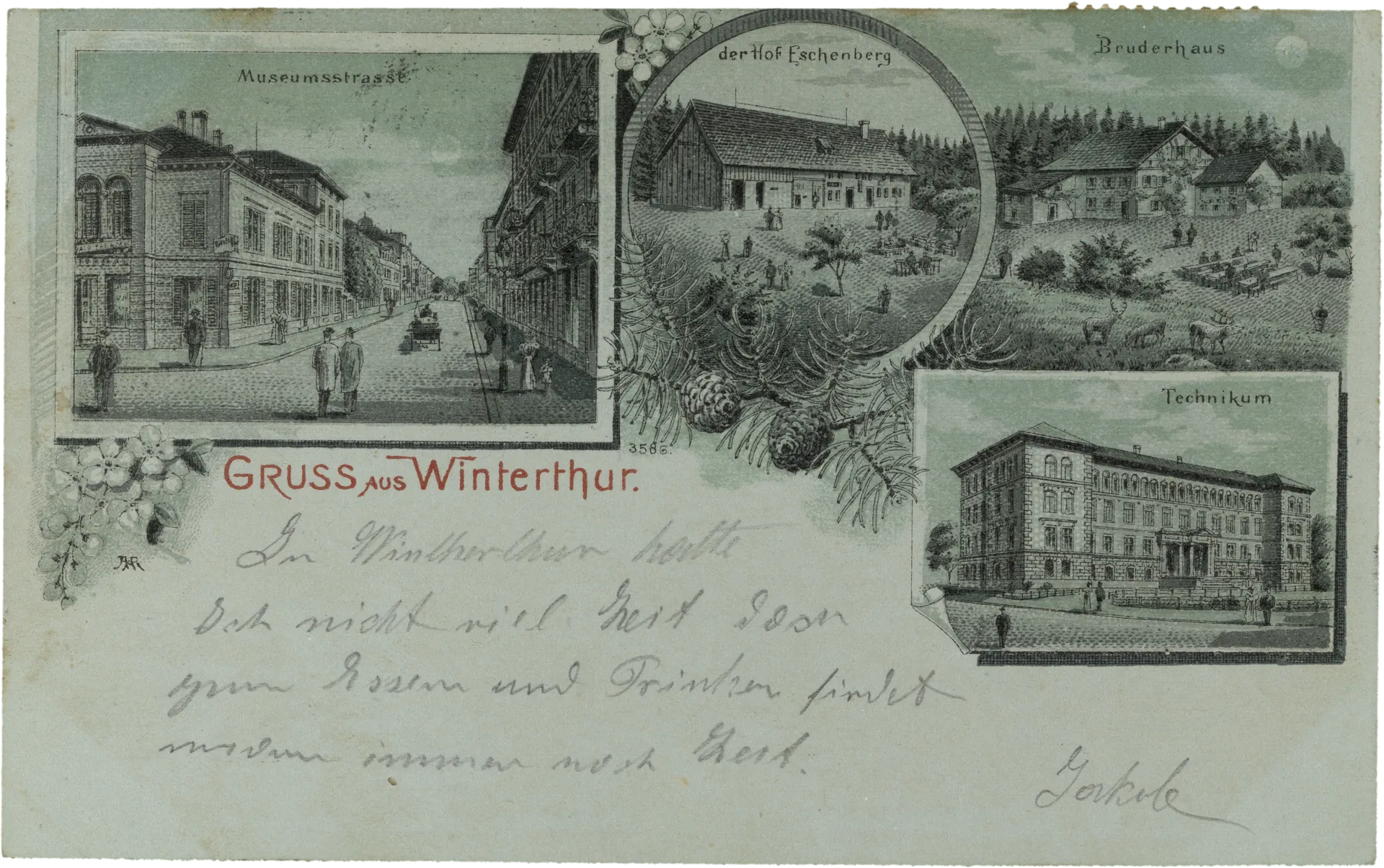 Gruss aus Winterthur – Vorderseite