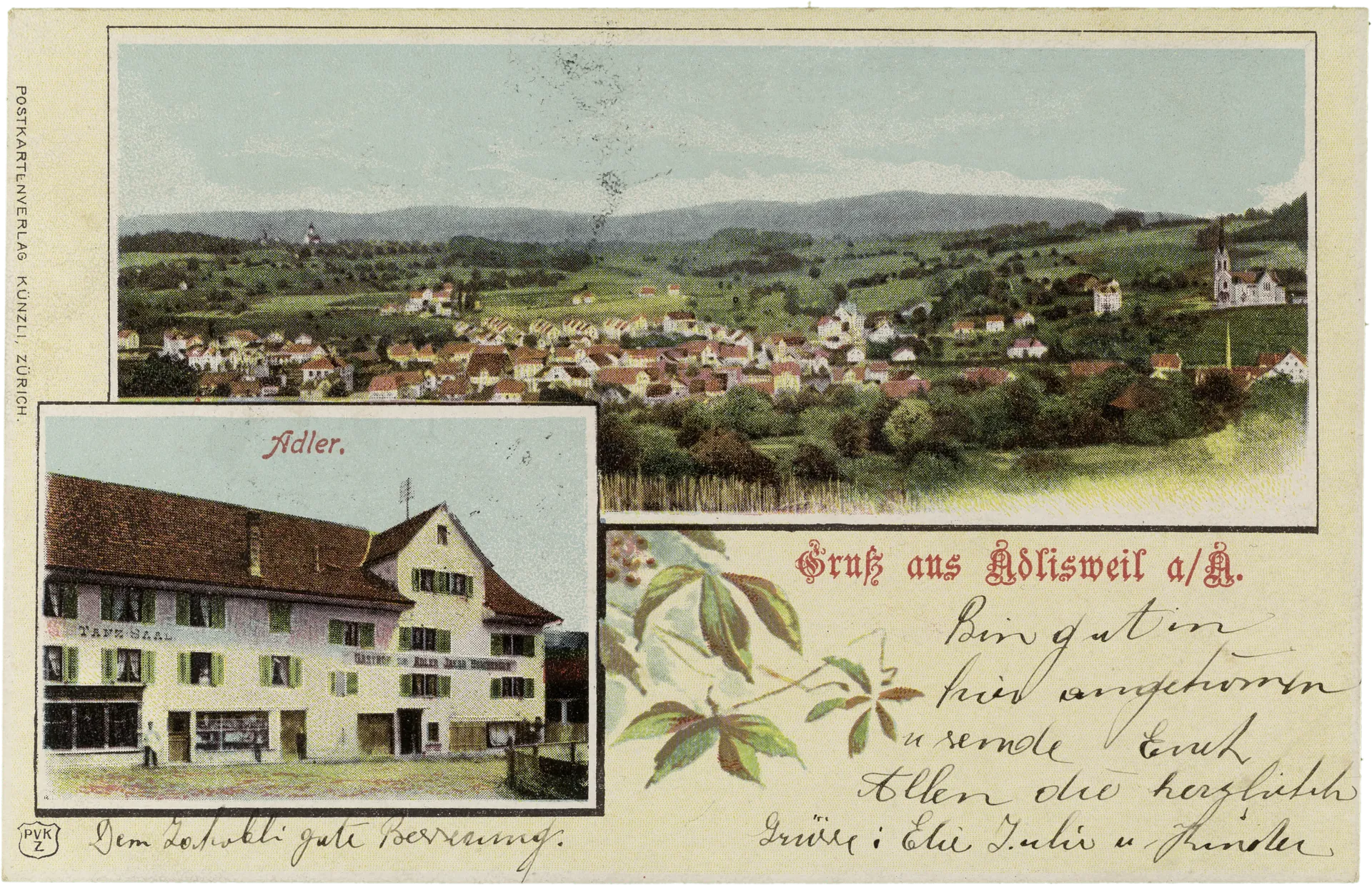 Gruss aus Adliswil a/A. – Vorderseite