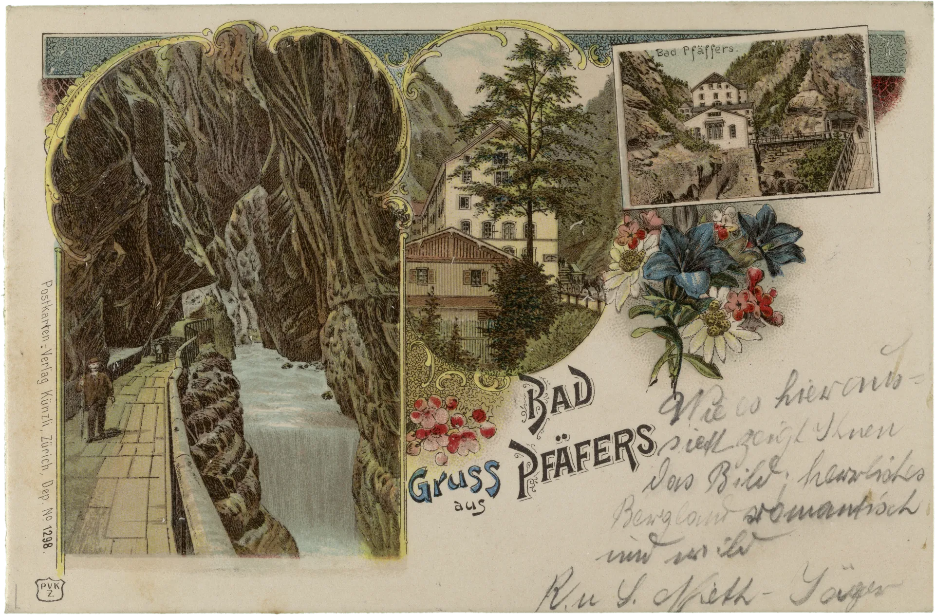Gruss aus Bad Pfäfers – Vorderseite