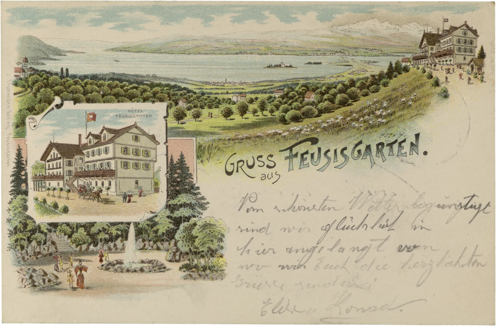 Gruss aus Feusisgarten – Vorderseite