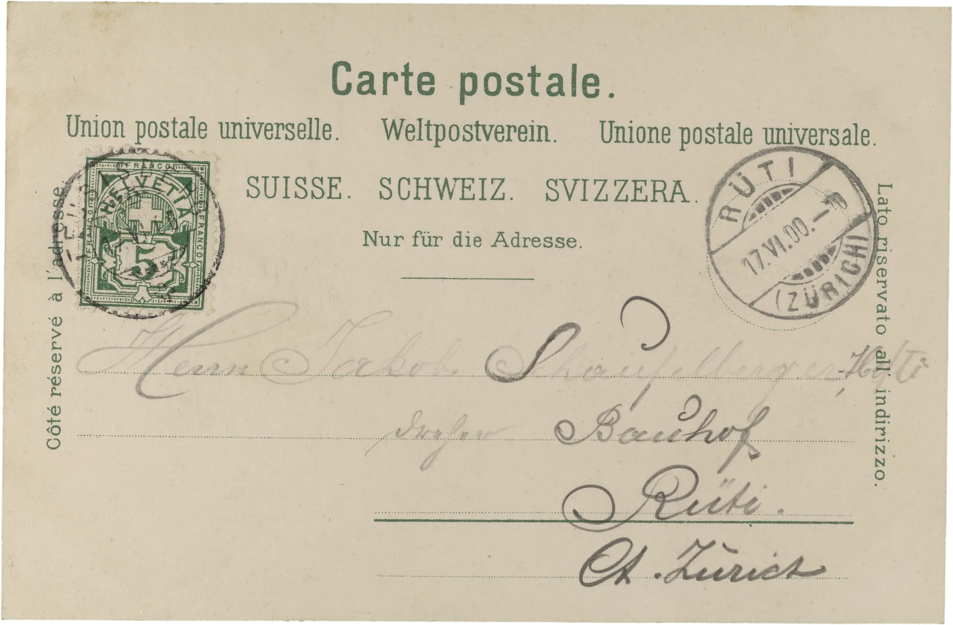 Gruss aus Feusisgarten – Rückseite