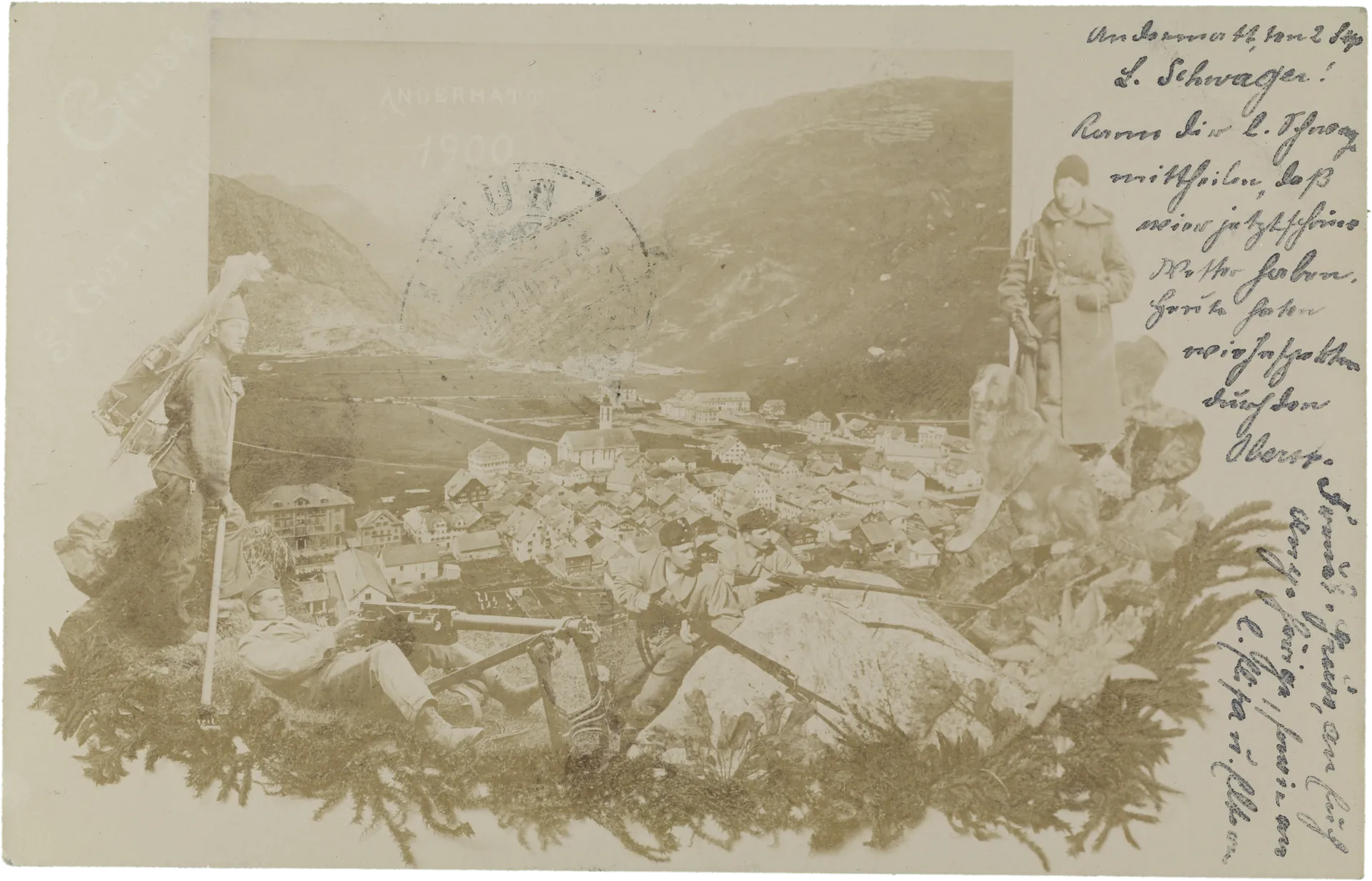 Collage Militär, Andermatt – Vorderseite