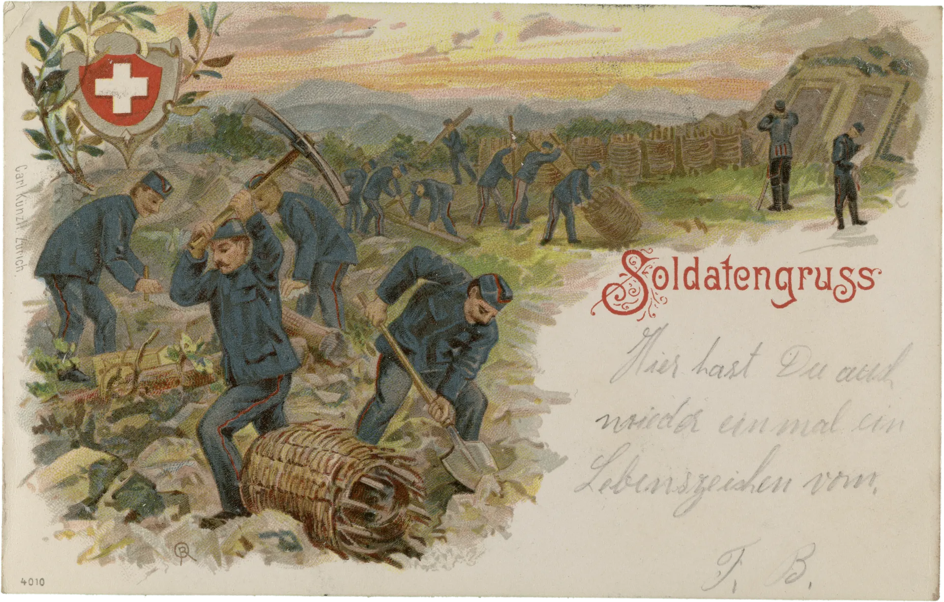 Soldatengruss – Vorderseite