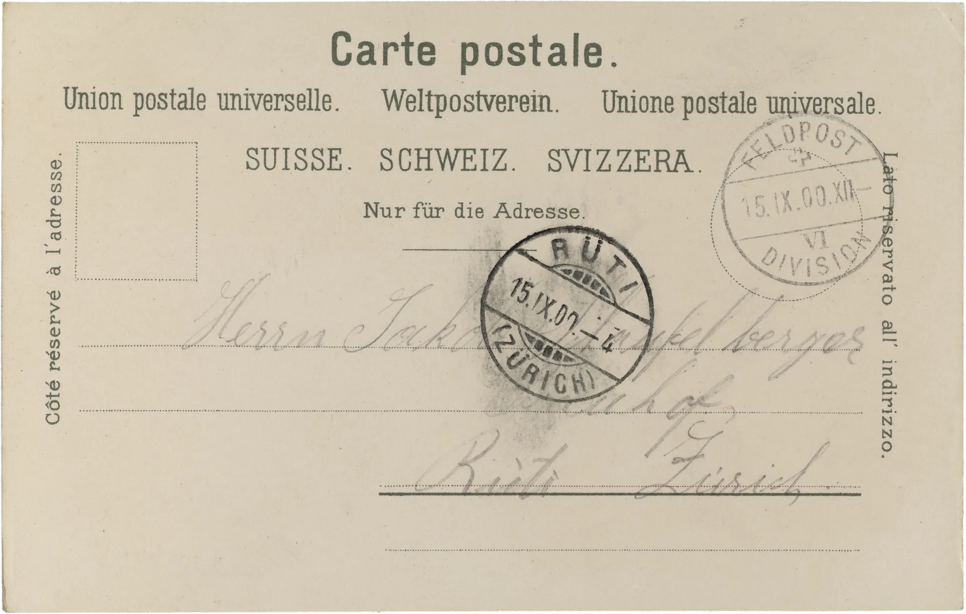 Soldatengruss – Rückseite