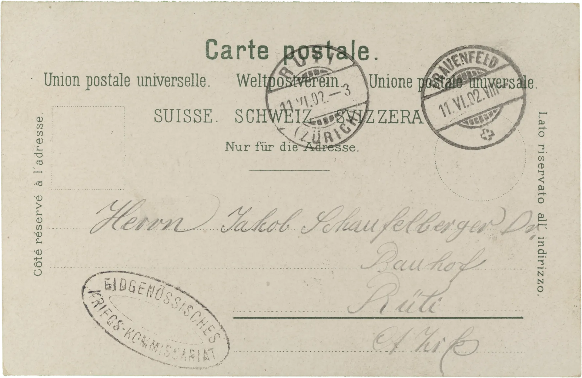 Feld-Artillerie. – Rückseite