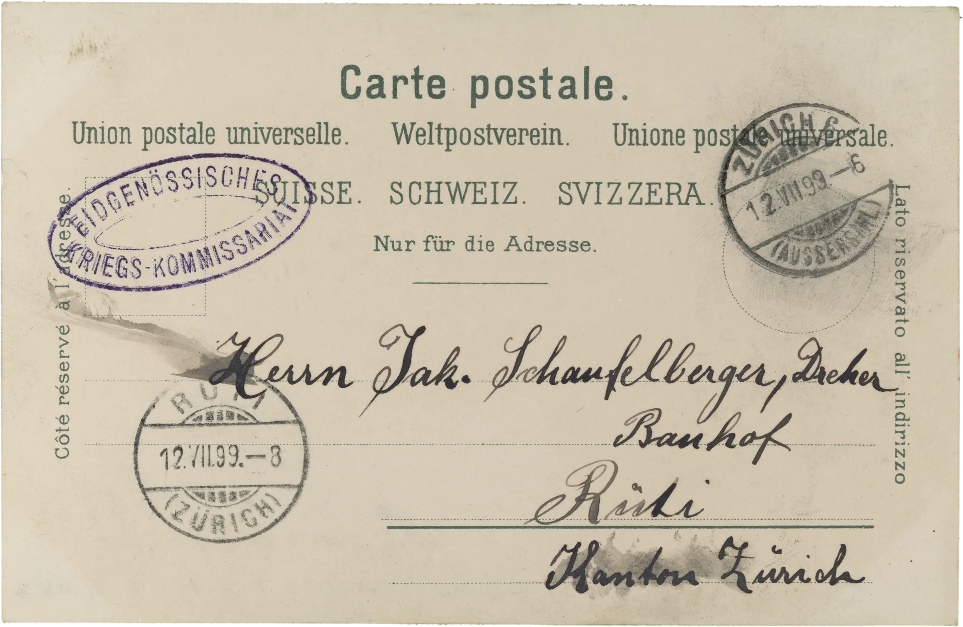 Soldatengruss – Rückseite