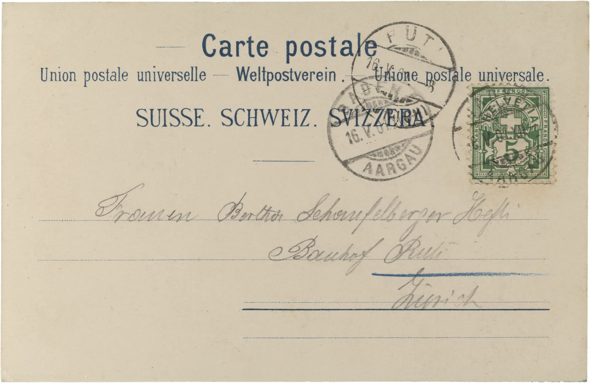 Gruss aus dem Seethal – Rückseite
