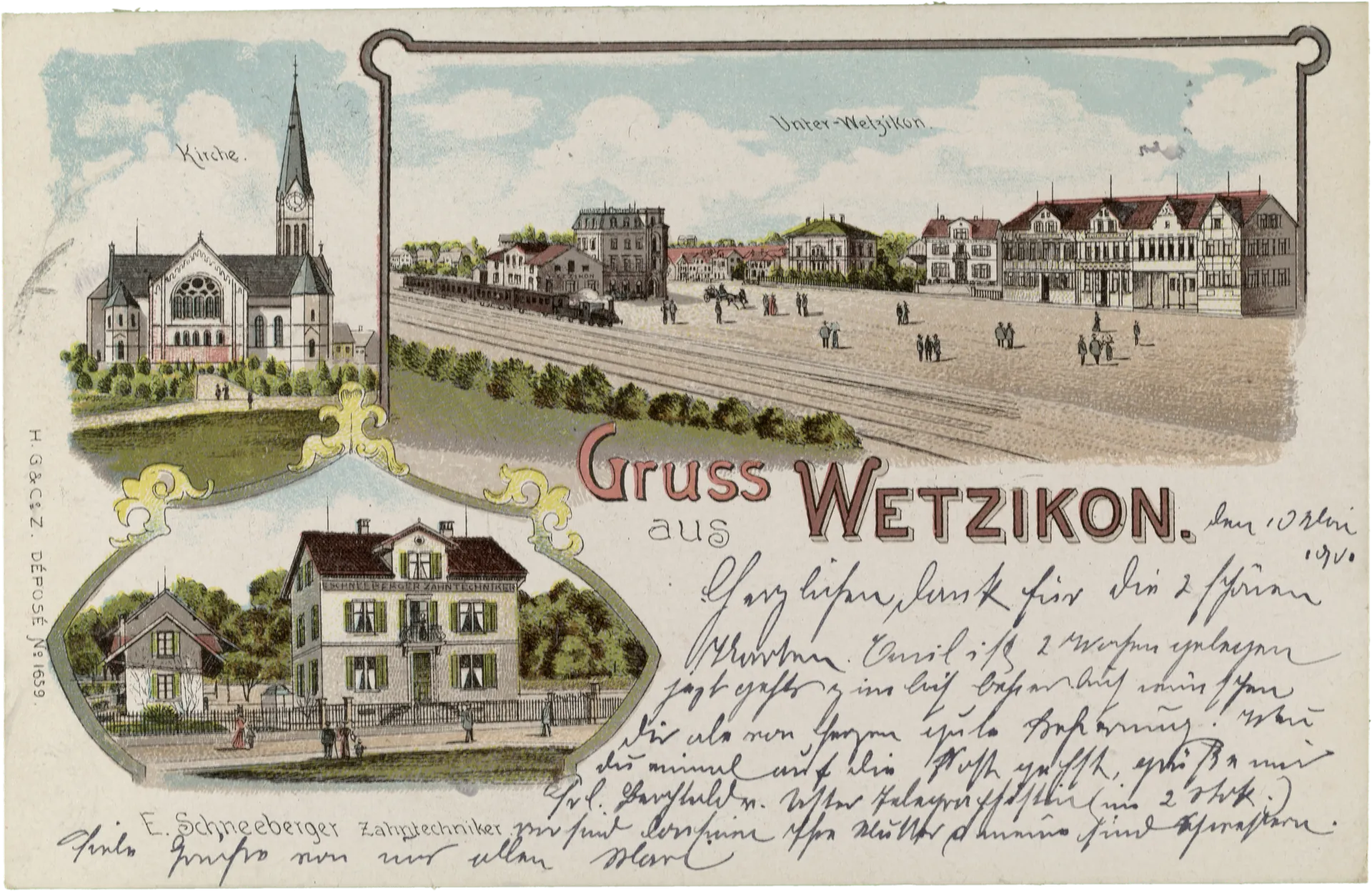 Gruss aus Wetzikon. – Vorderseite