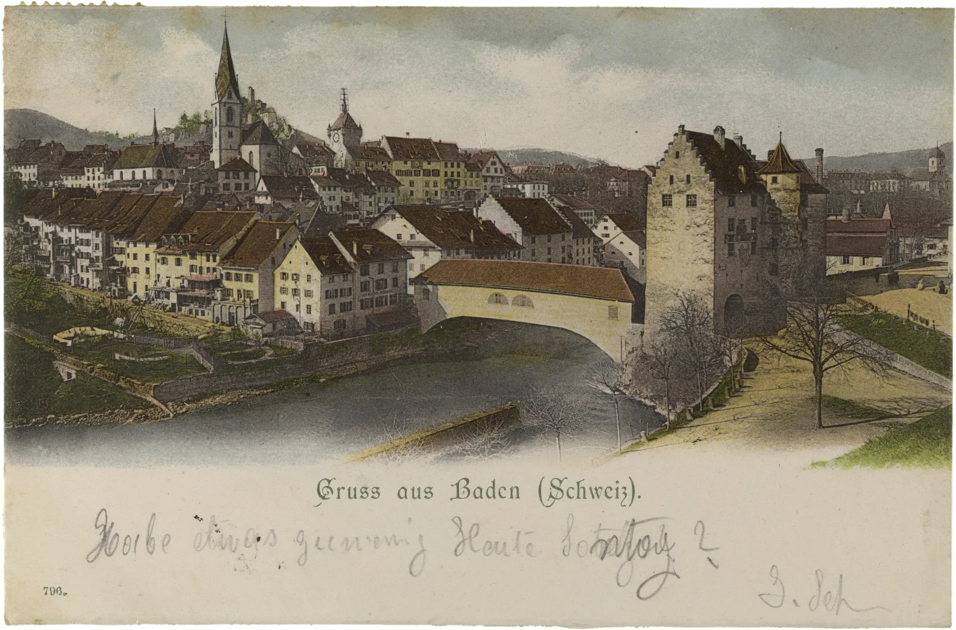 Gruss aus Baden (Schweiz) – Vorderseite