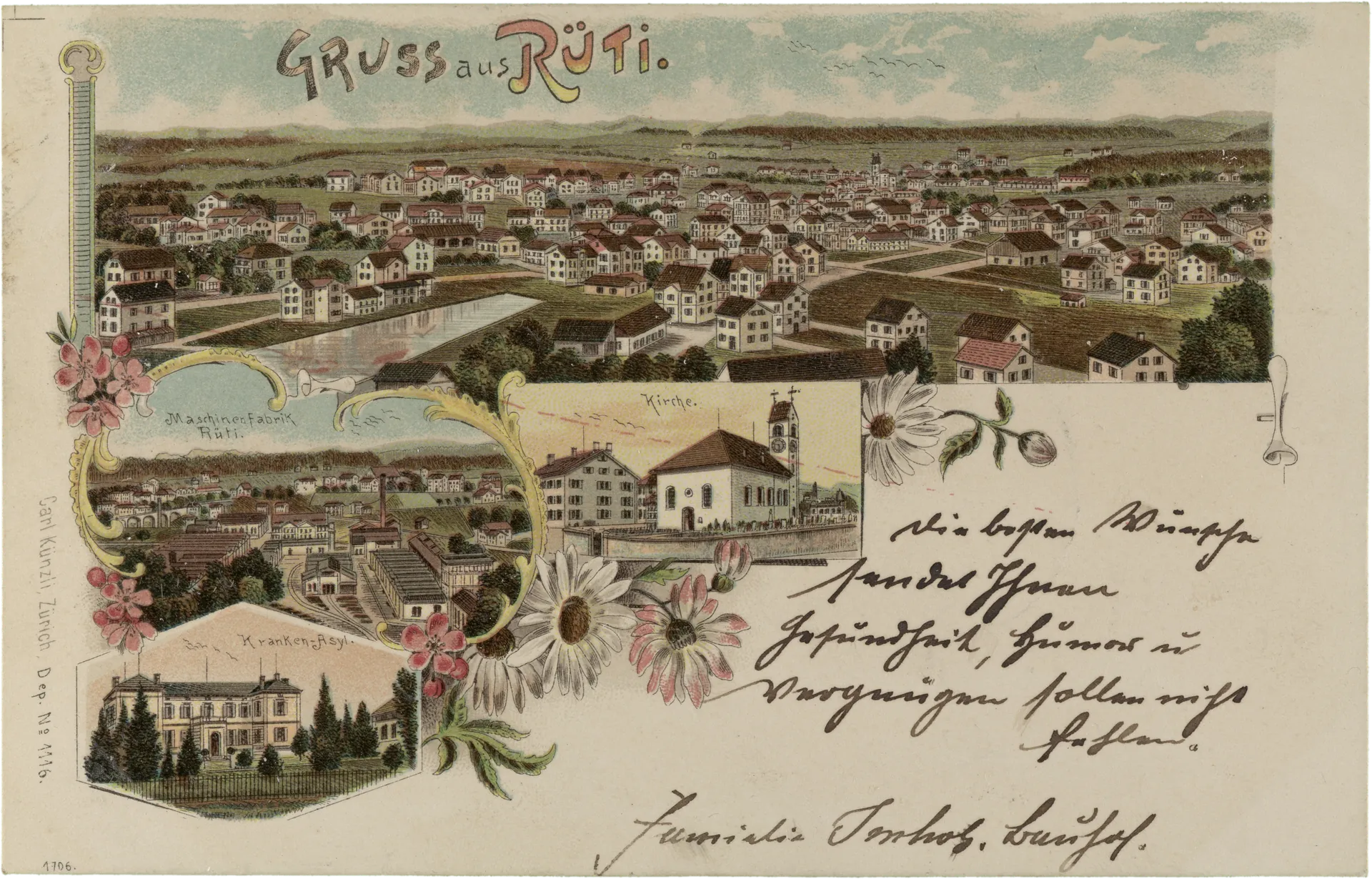 Gruss aus Rüti. – Vorderseite