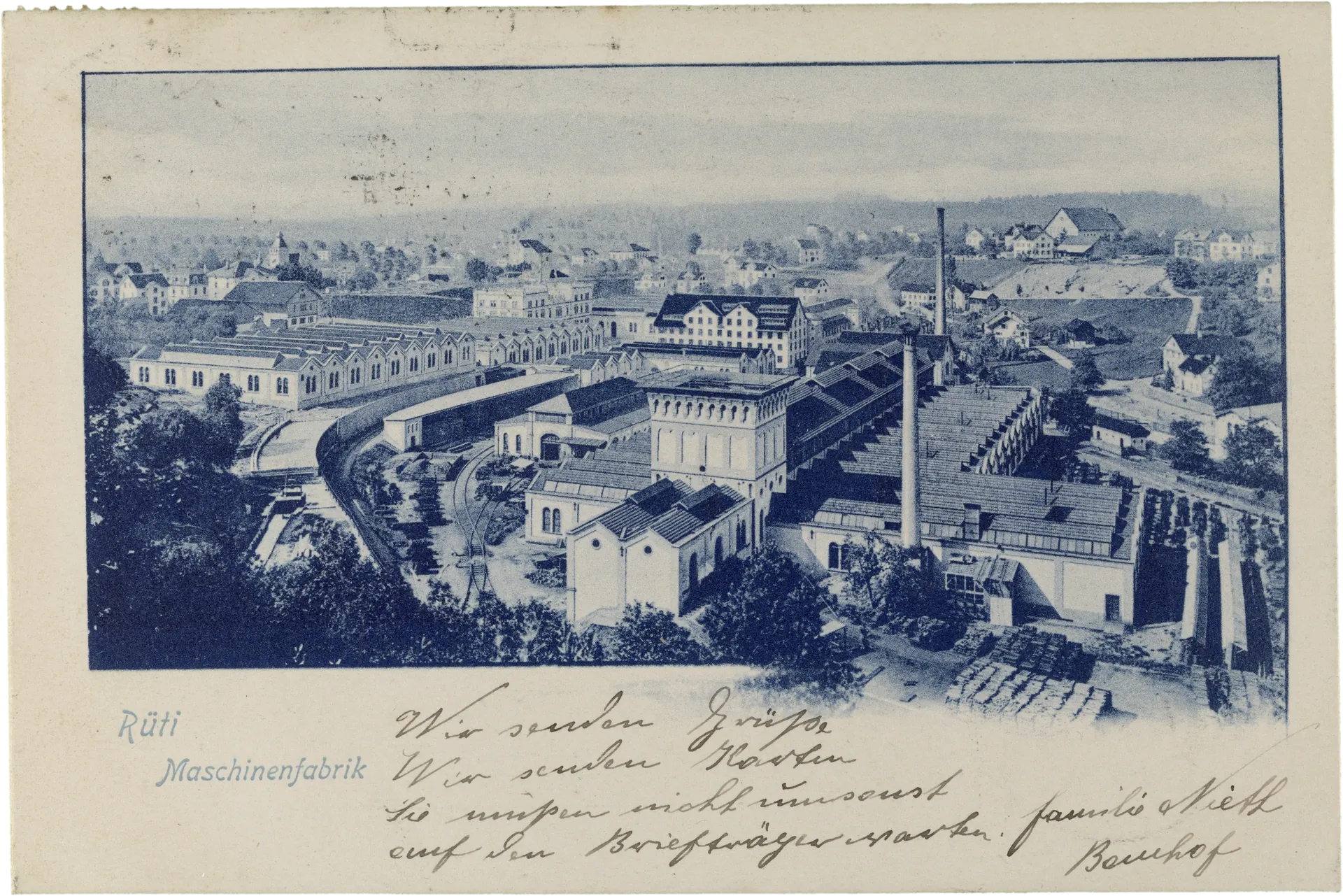Rüti Maschinenfabrik – Vorderseite