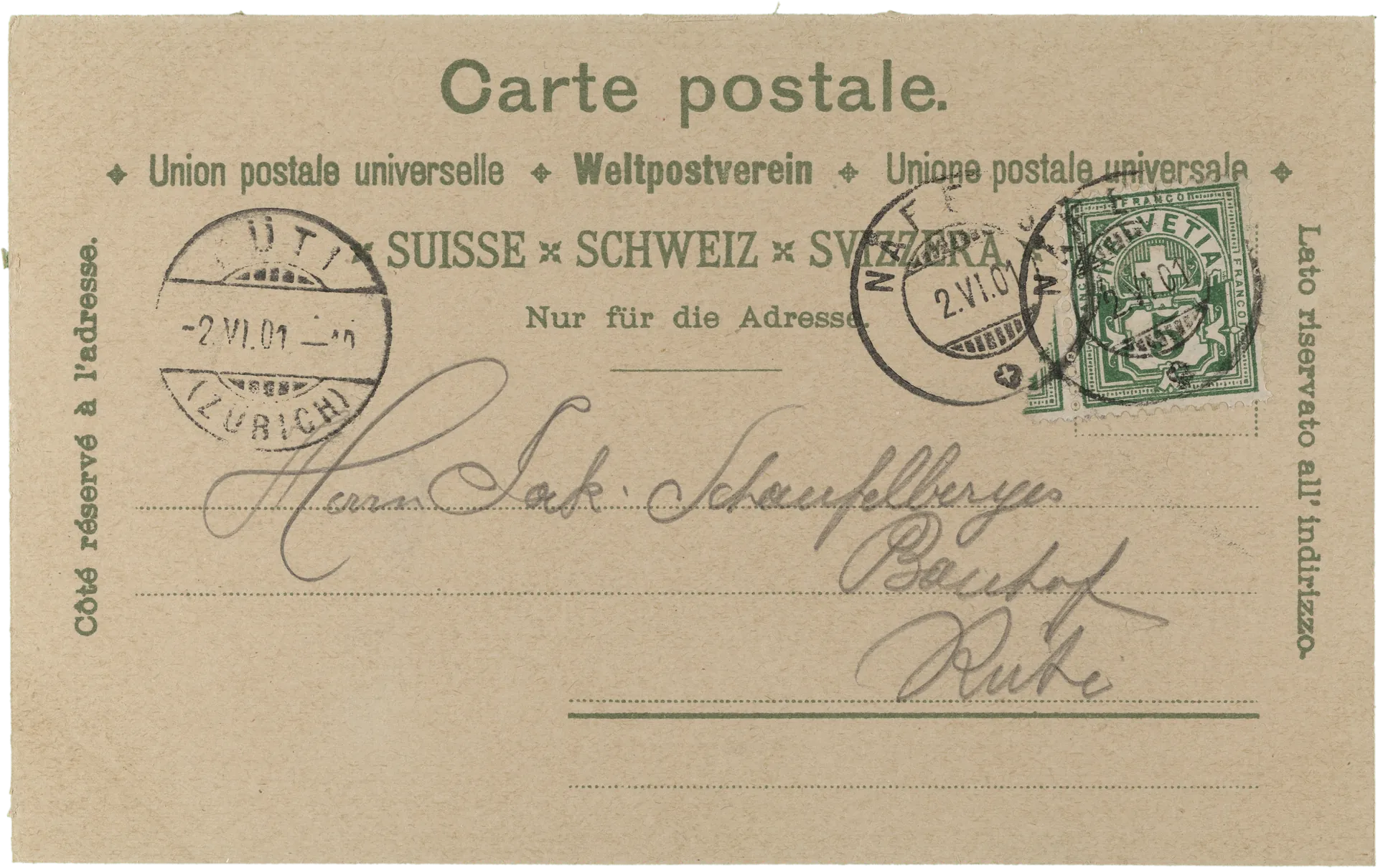 Gruss aus Naefels – Rückseite