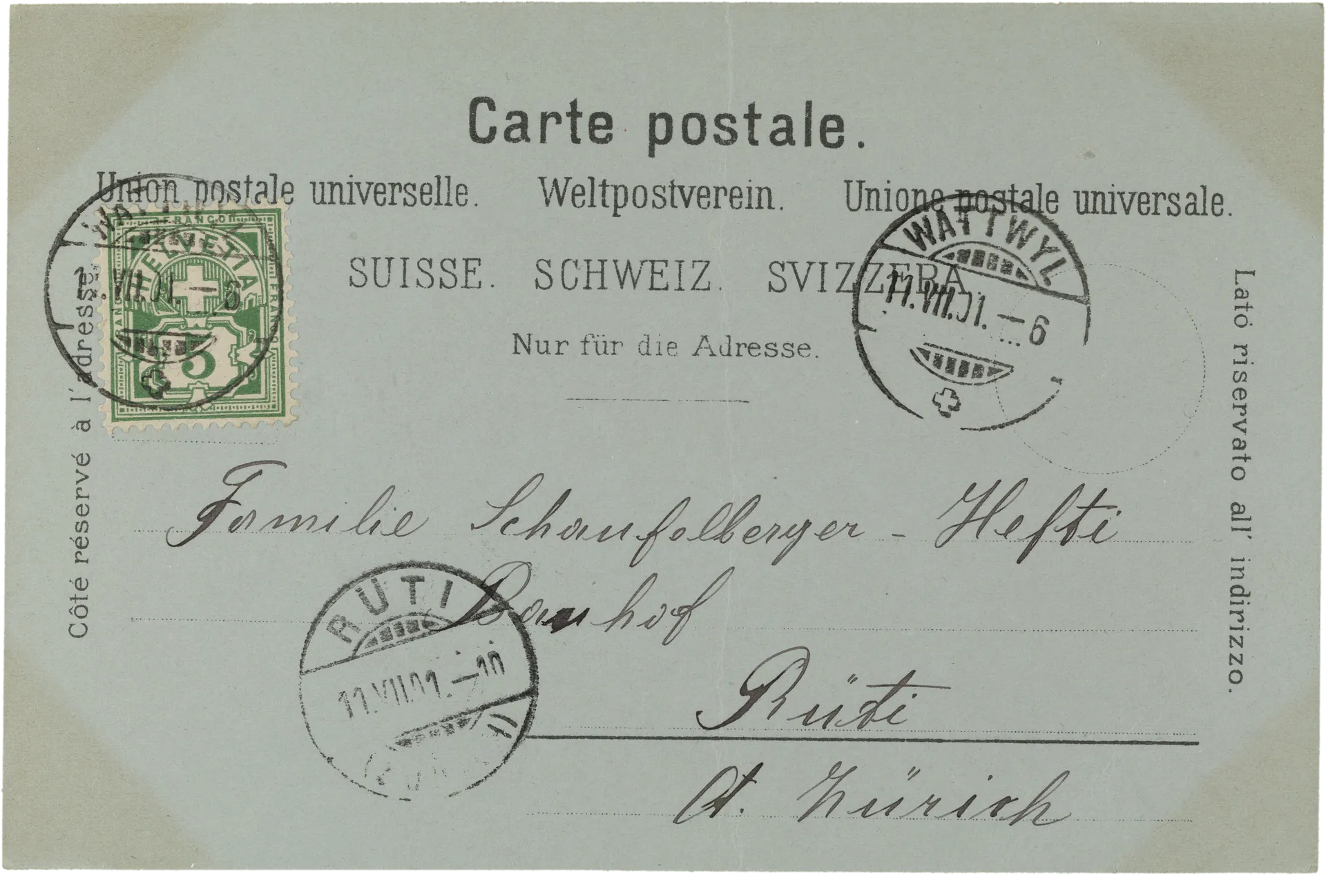 Gruss aus Wattwyl – Rückseite