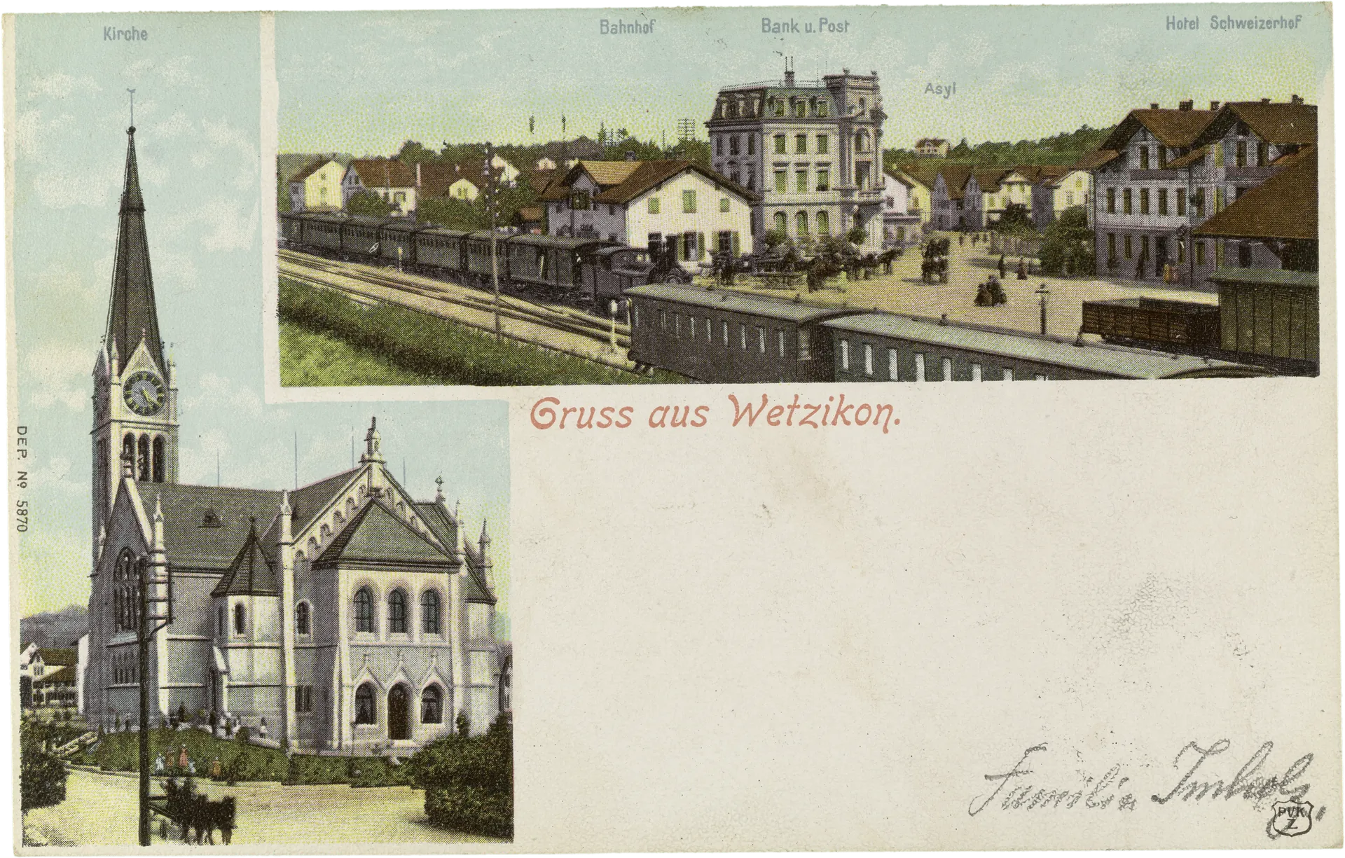 Gruss aus Wetzikon – Vorderseite