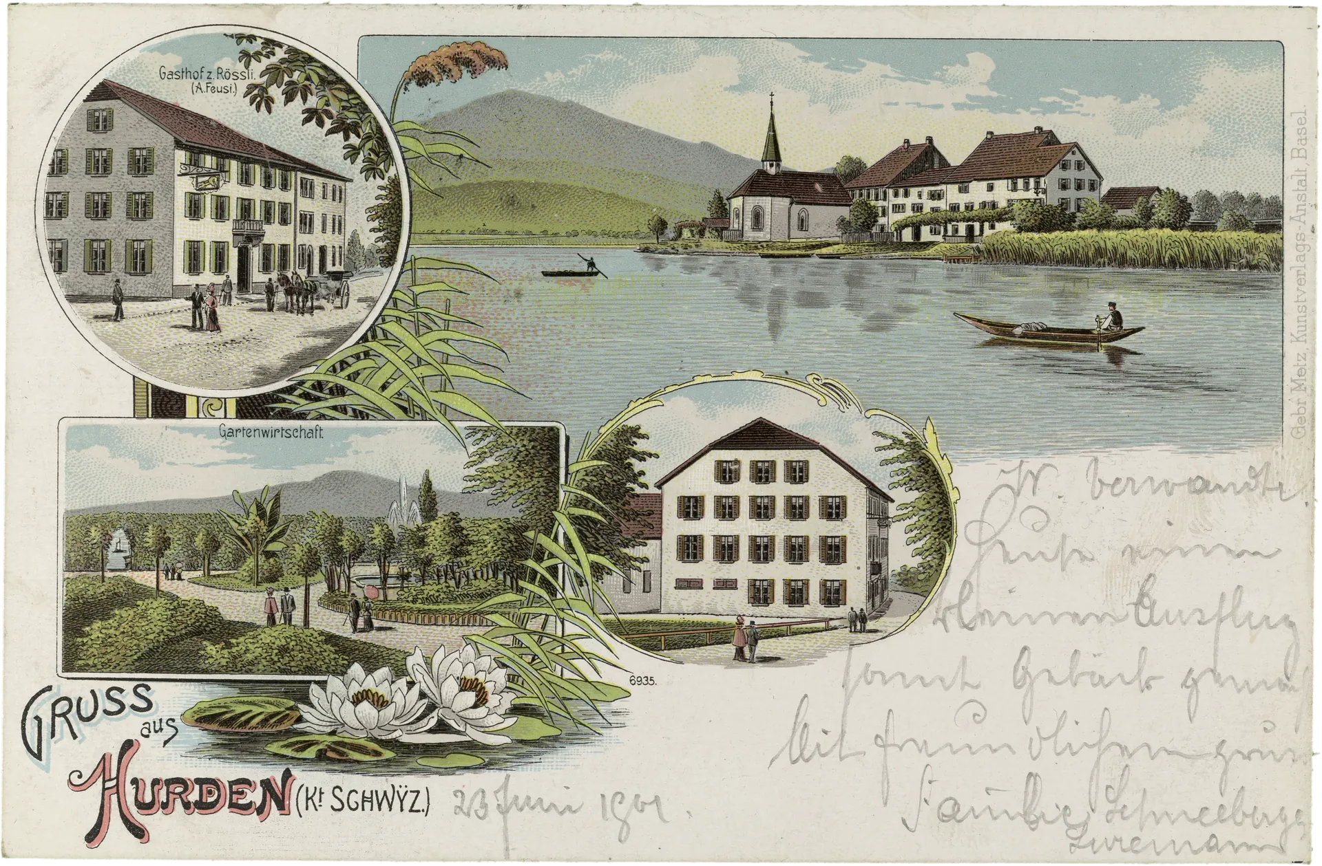 Gruss aus Hurden (Kt. Schwyz.) – Vorderseite