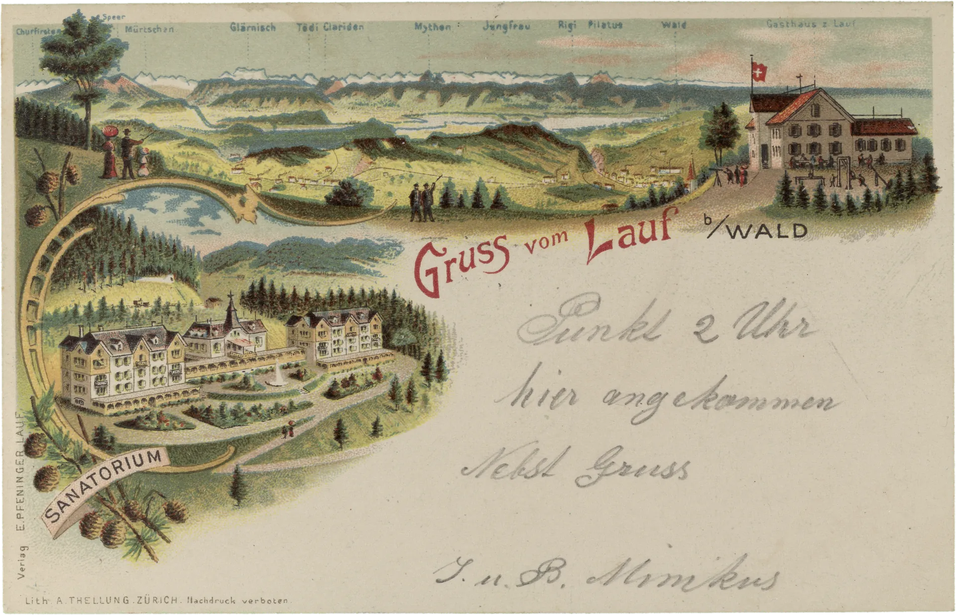 Gruss vom Lauf b. WALD – Vorderseite