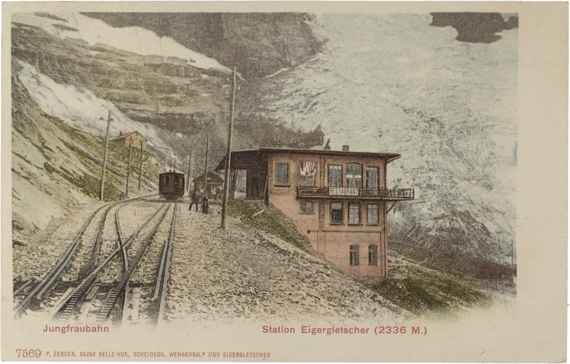 Jungfraubahn. Station Eigergletscher (2336 M.) – Vorderseite
