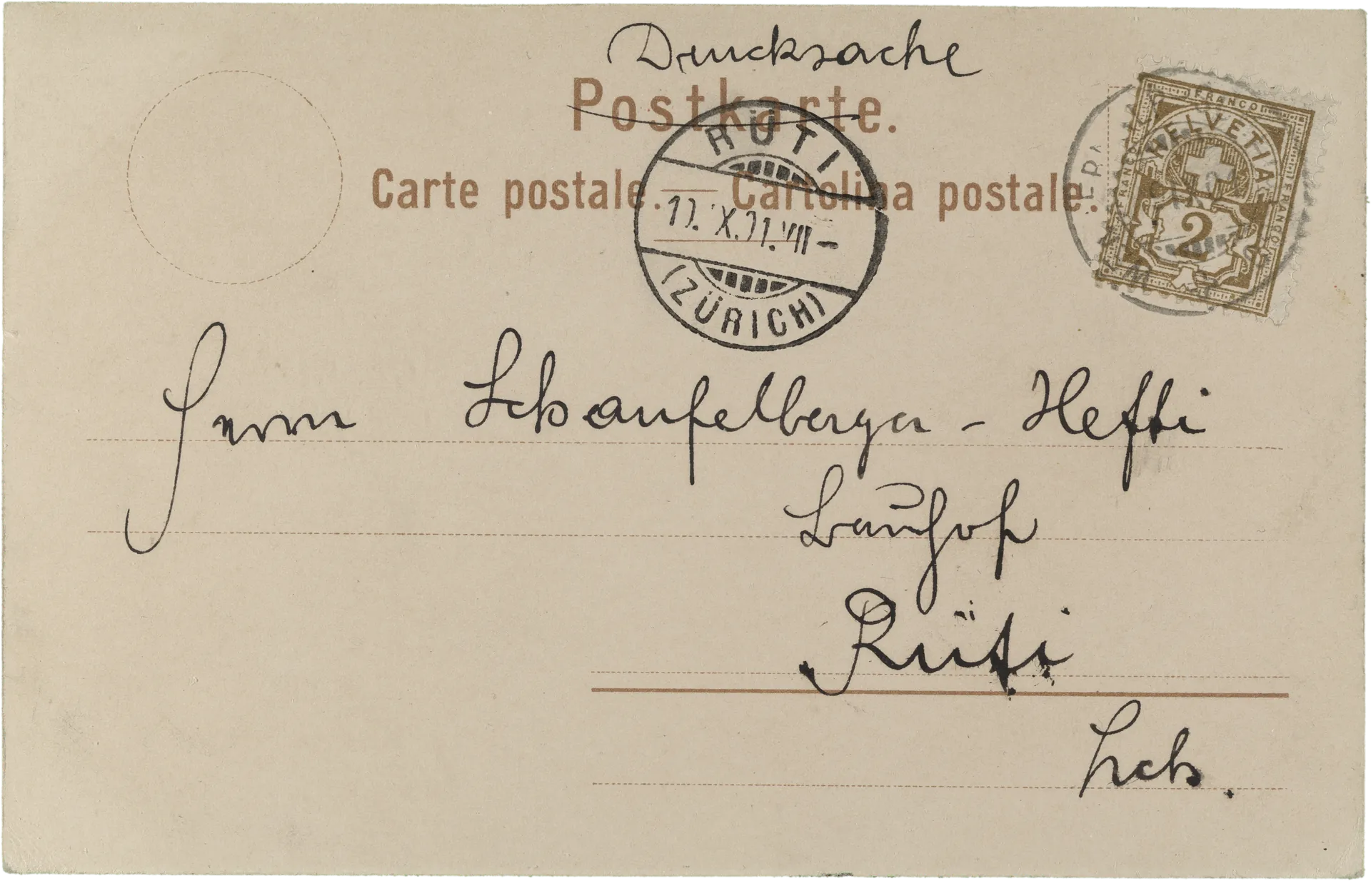 Jungfraubahn. Guyer-Zeller – Rückseite