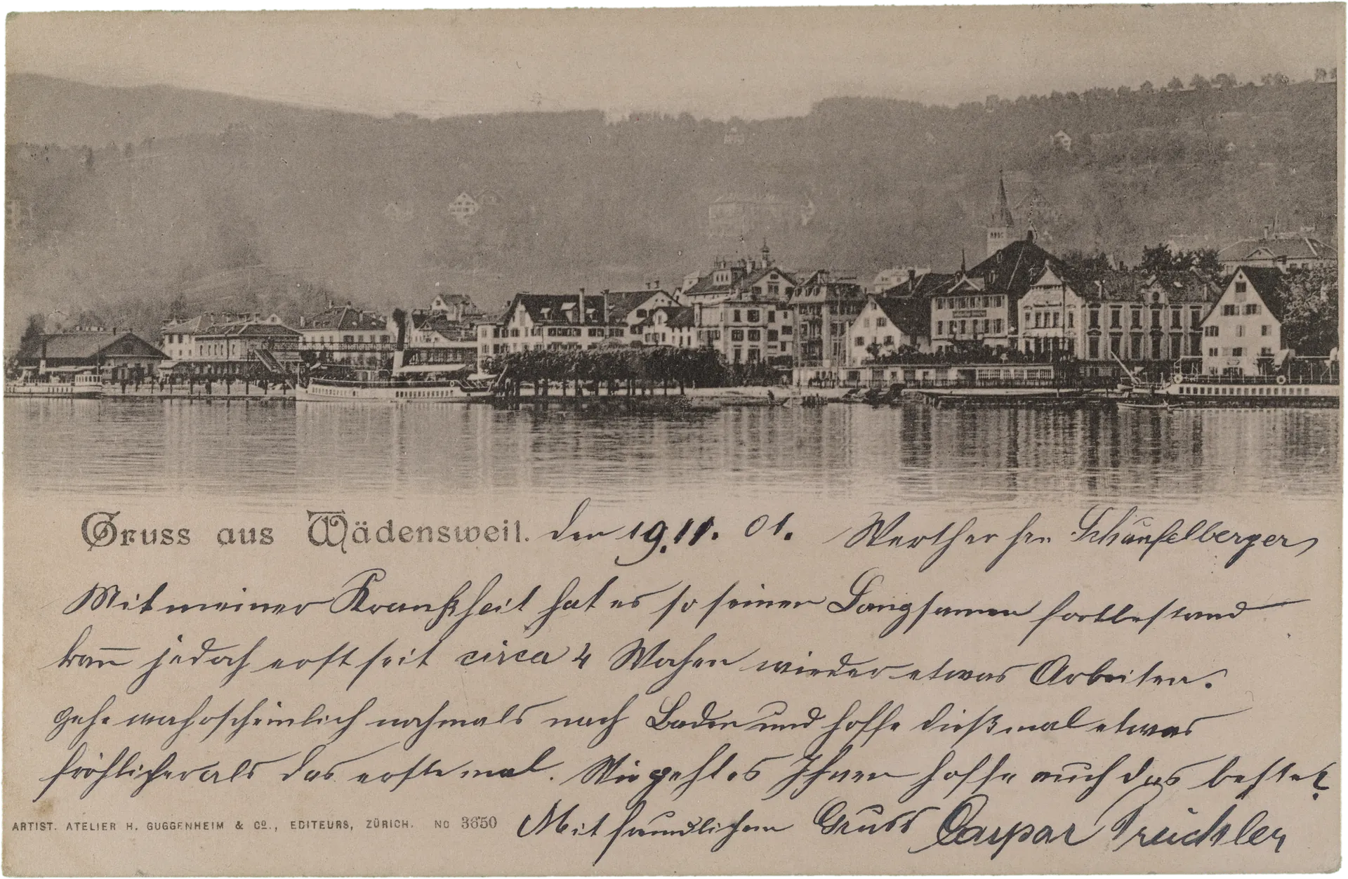 Gruss aus Wädensweil. – Vorderseite