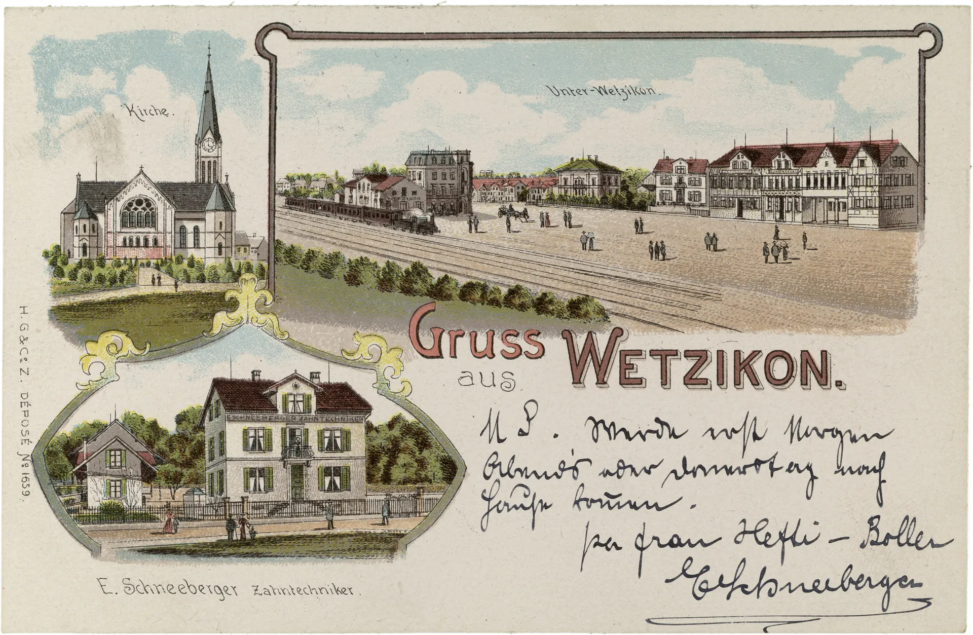 Gruss aus Wetzikon – Vorderseite