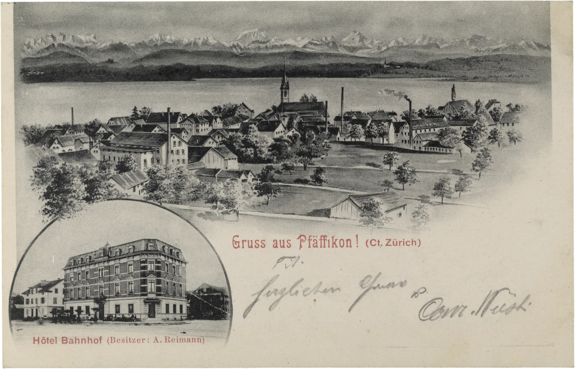 Gruss aus Pfäffikon! (Ct. Zürich) – Vorderseite