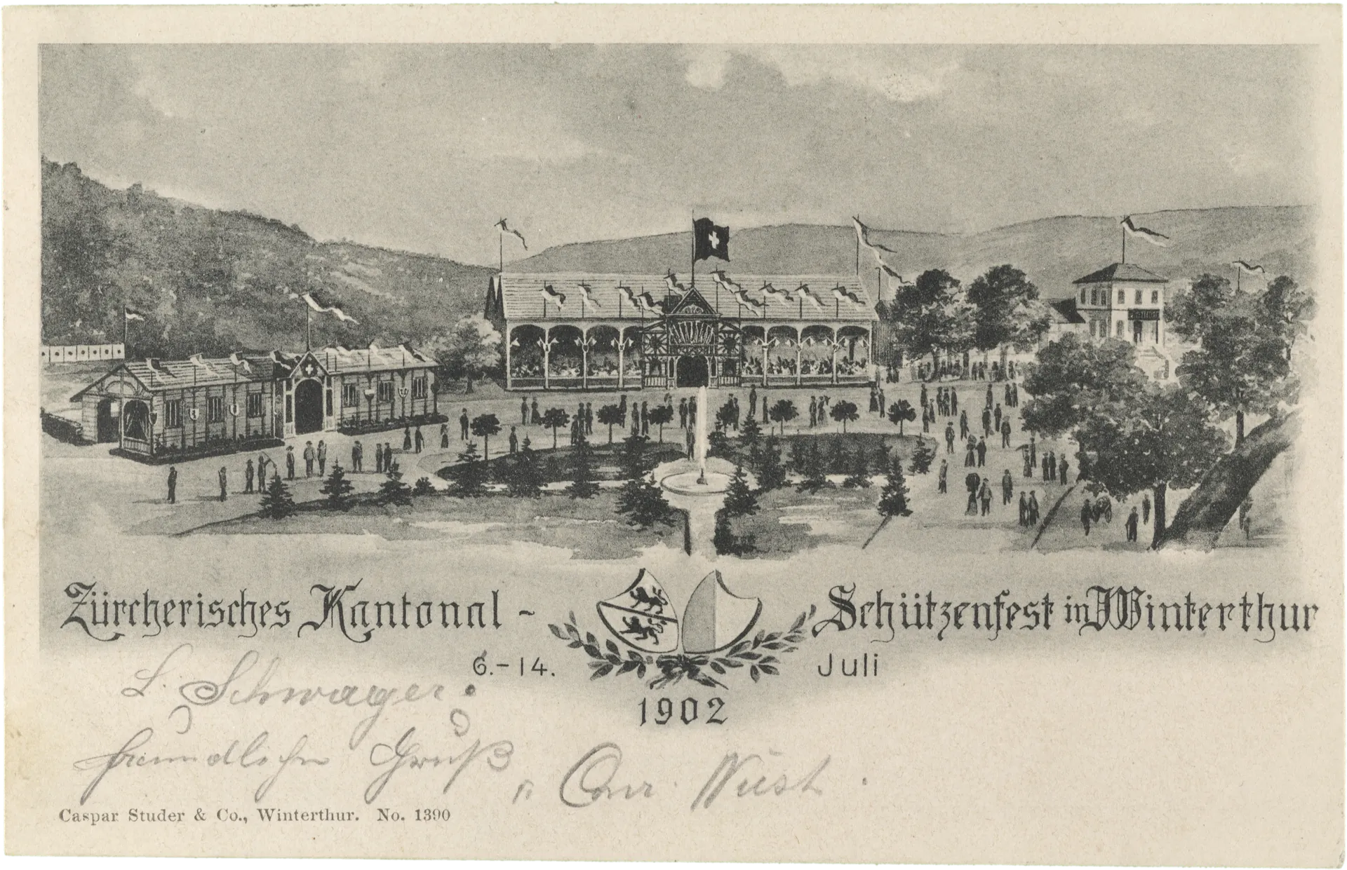Zürcherisches Kantonal-Schützenfest in Winterthur 1902 – Vorderseite