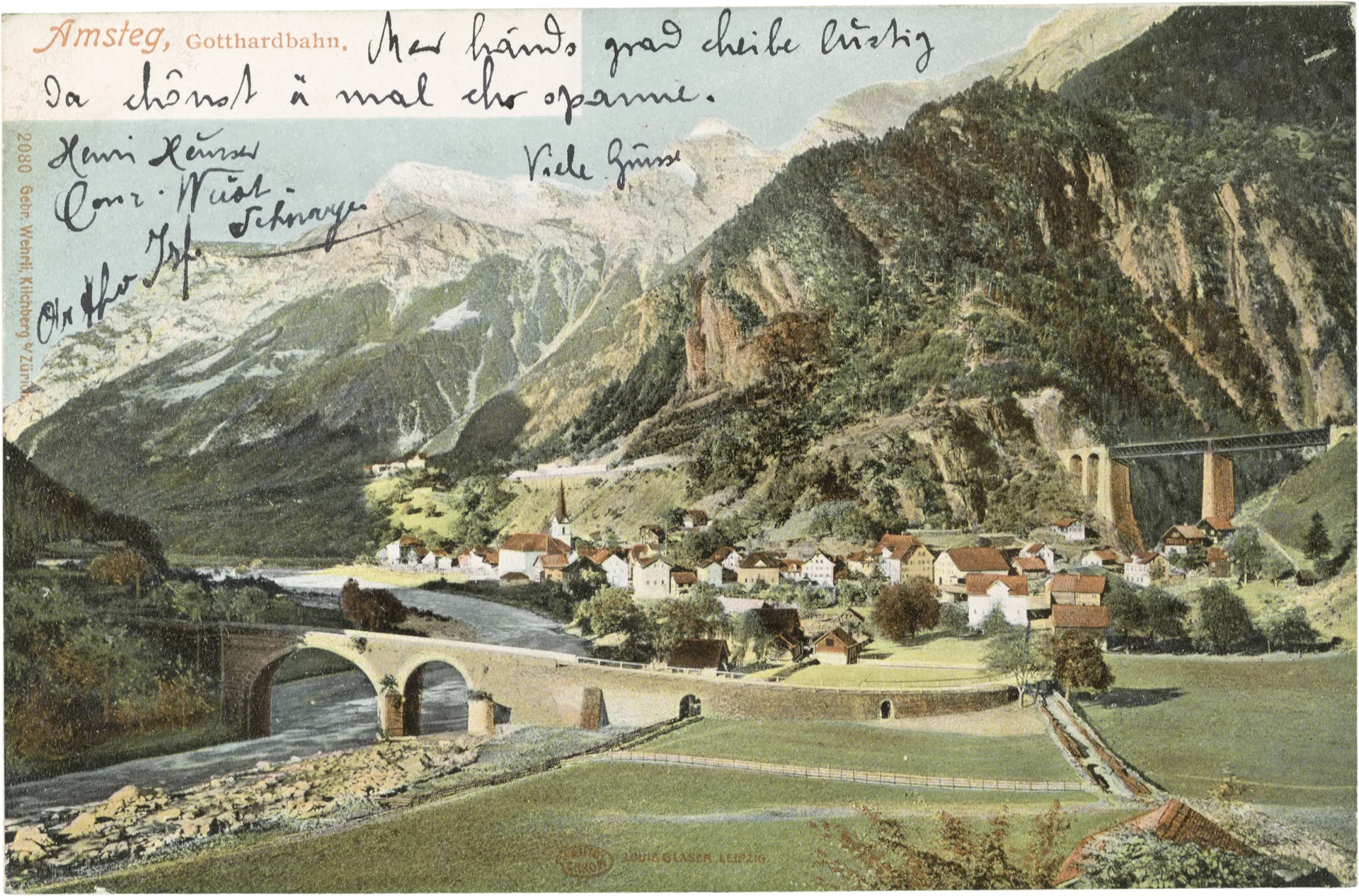 Amsteg, Gotthardbahn. – Vorderseite