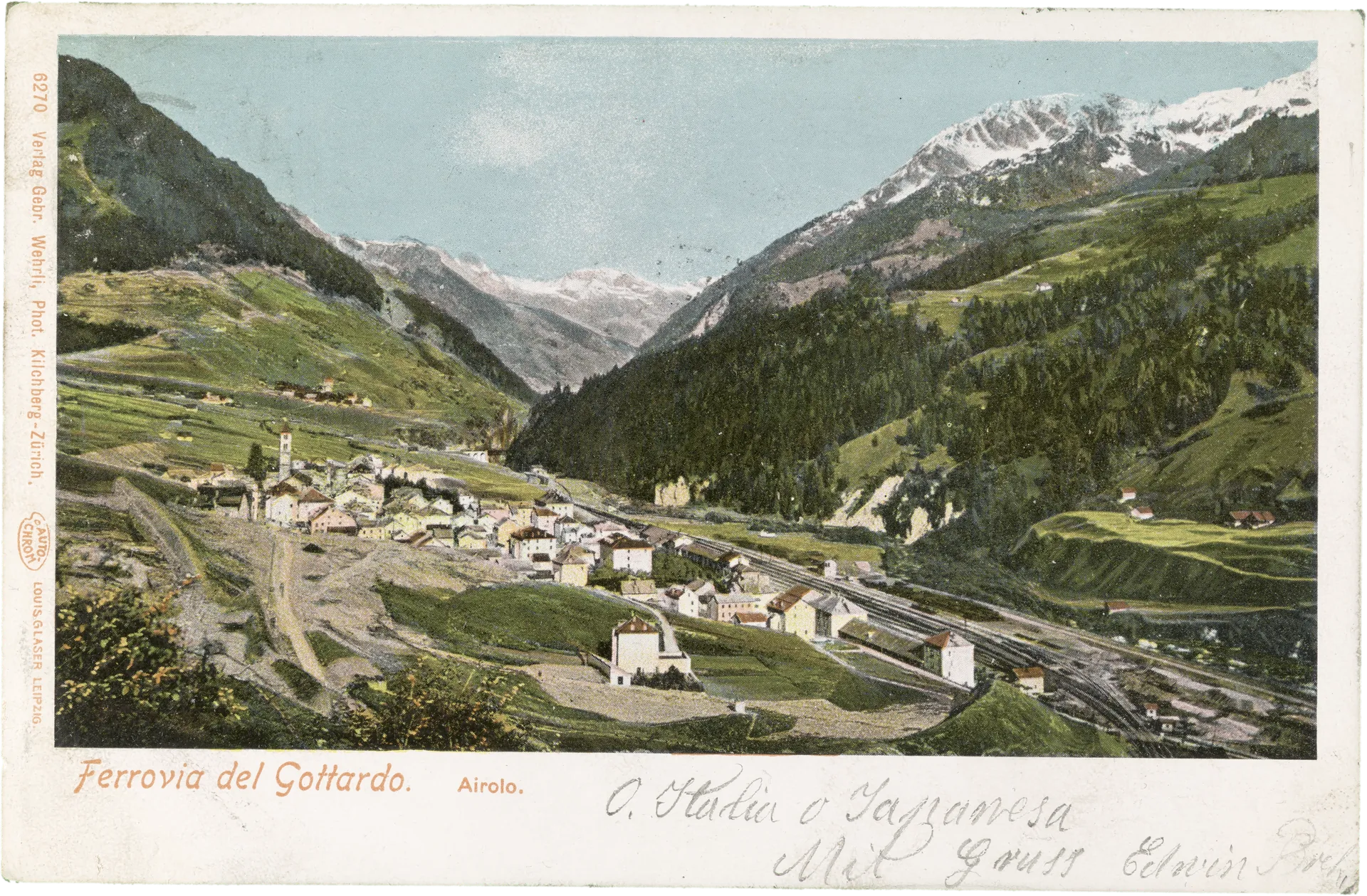 Ferrovia del Gottardo. Airolo – Vorderseite