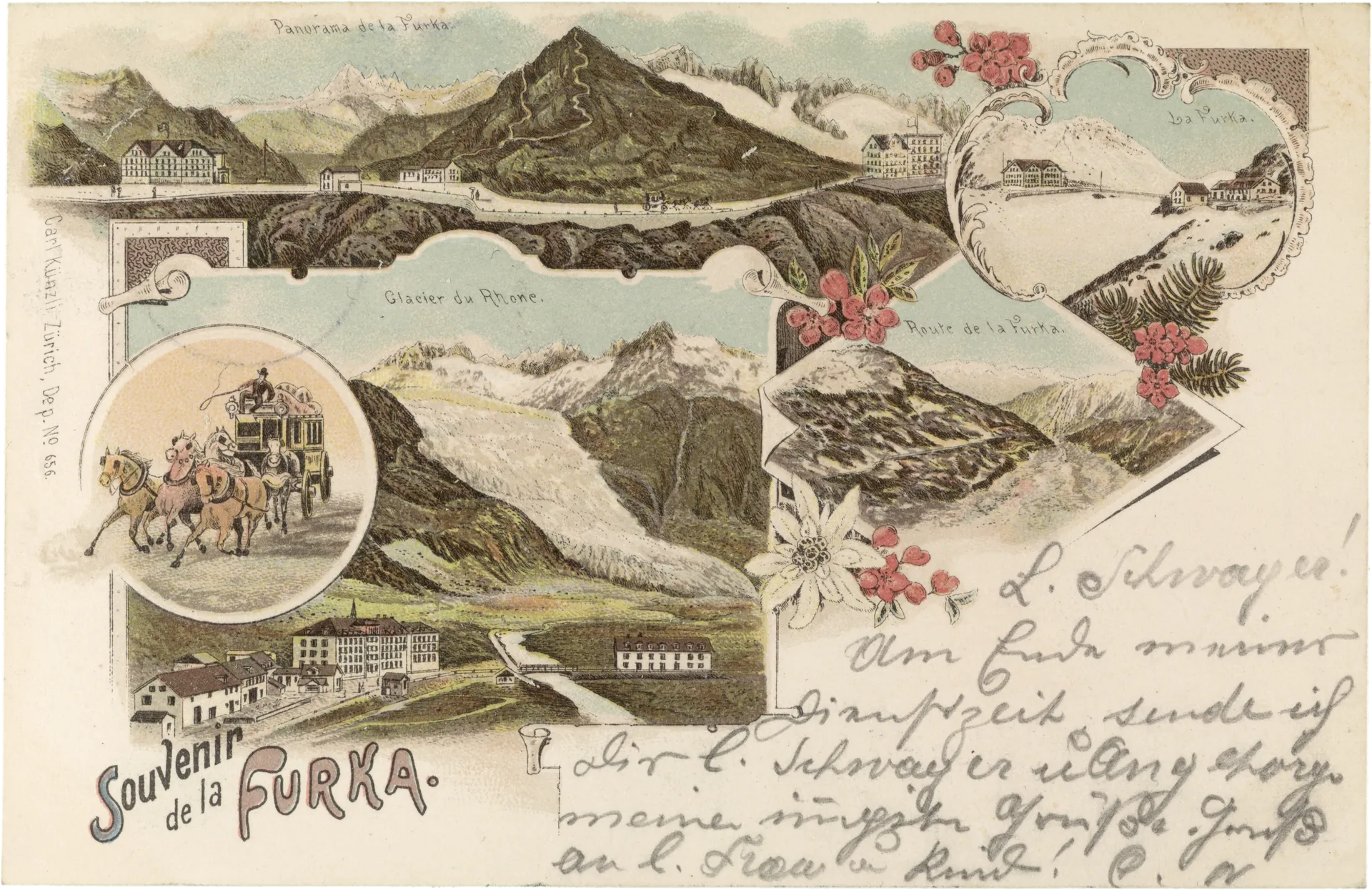 Souvenir de la Furka. – Vorderseite