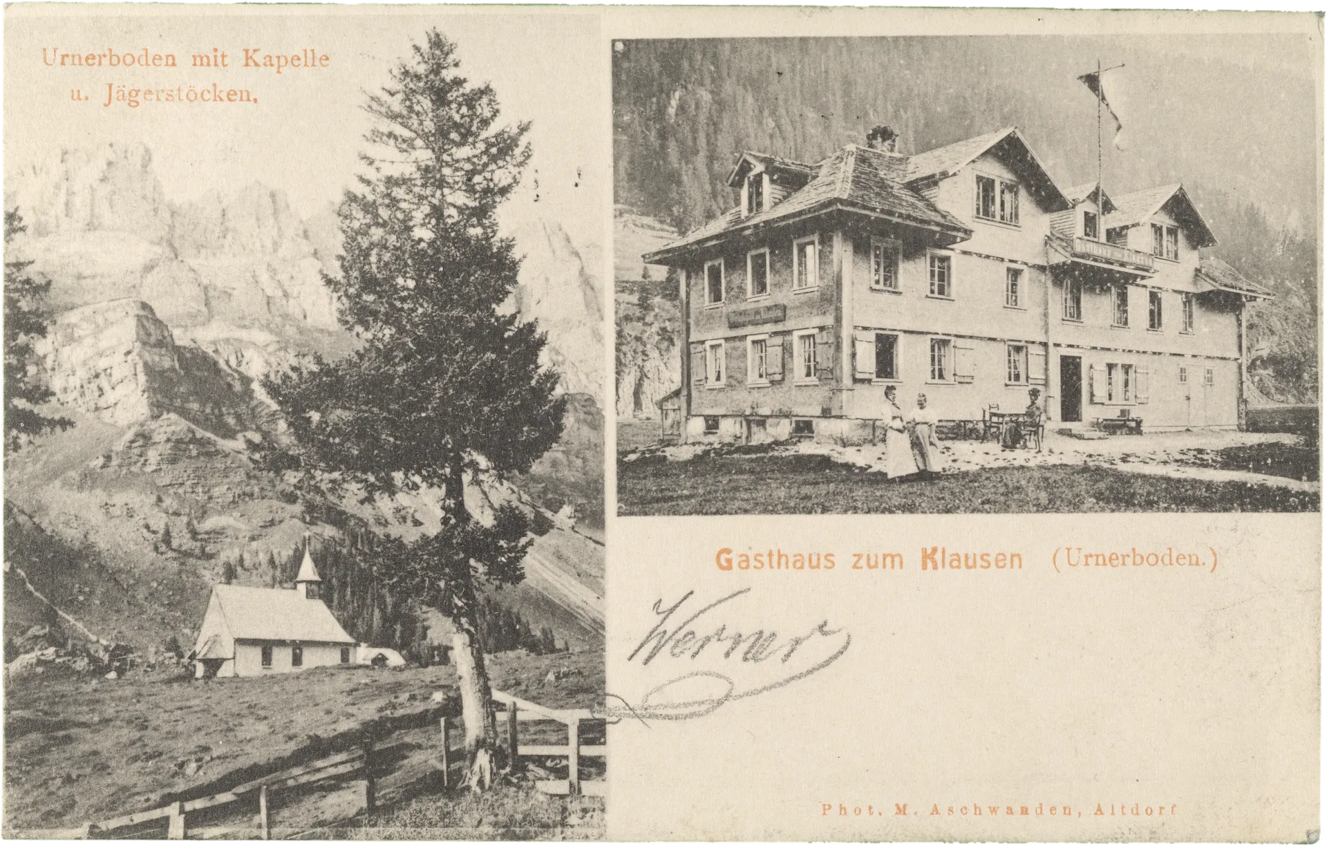 Gasthaus zum Klausen (Urnerboden.) – Vorderseite