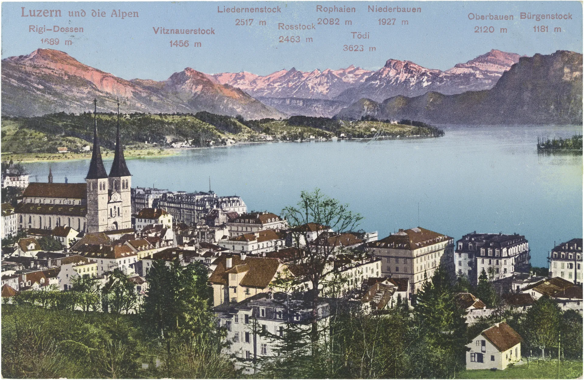 Luzern und die Alpen – Vorderseite