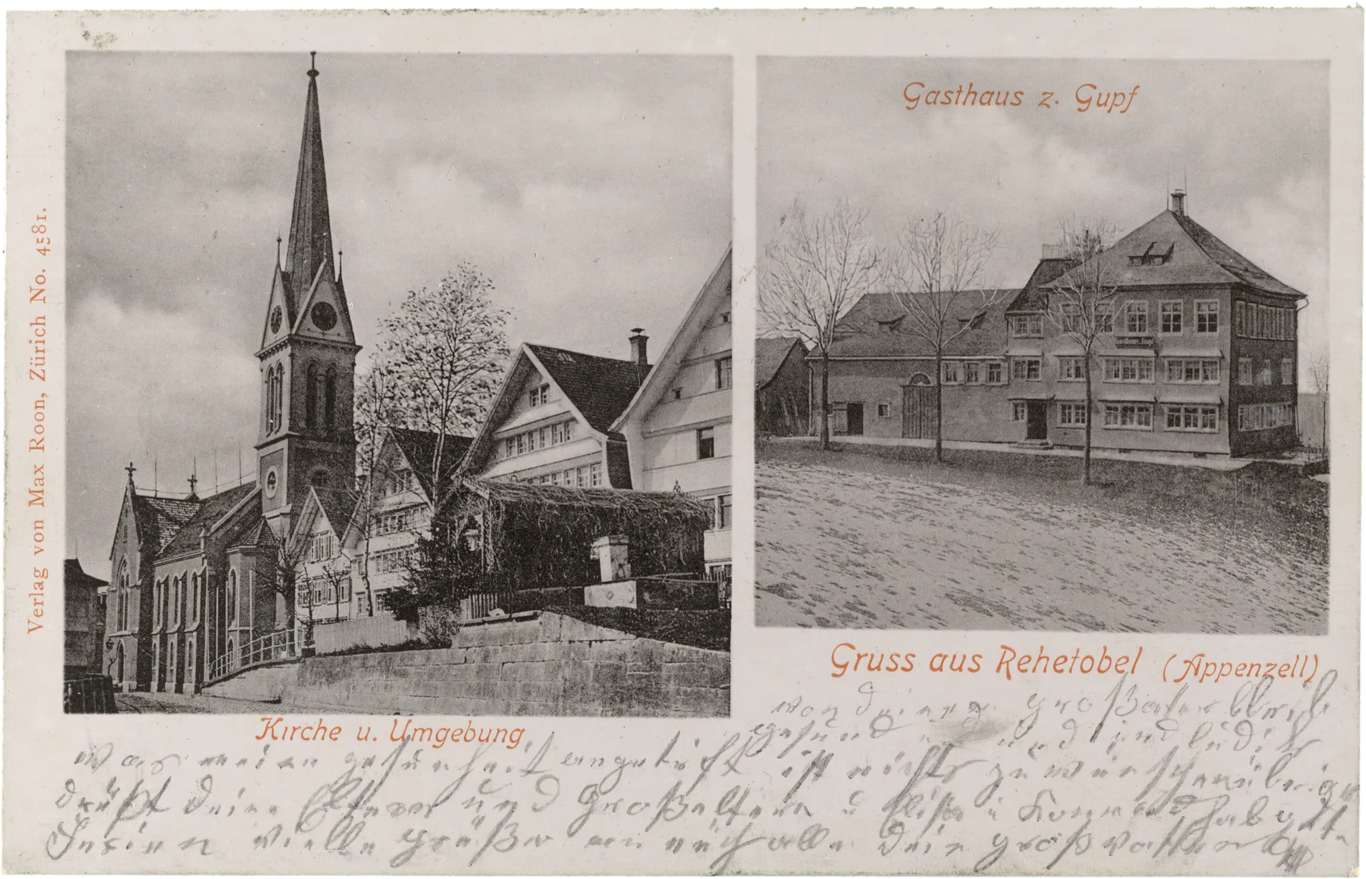 Gruss aus Rehetobel (Appenzell) – Vorderseite