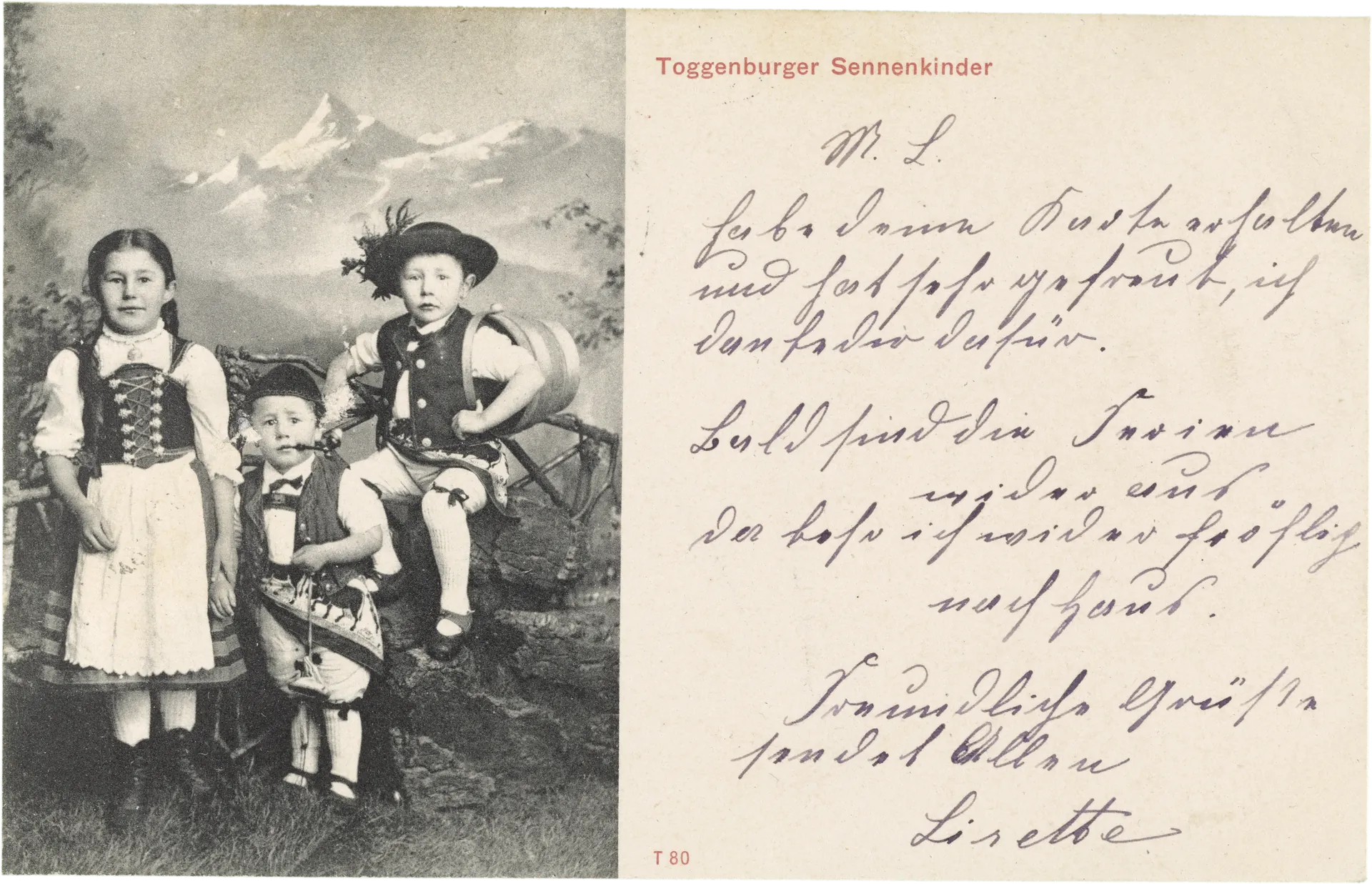 Toggenburger Sennenkinder – Vorderseite