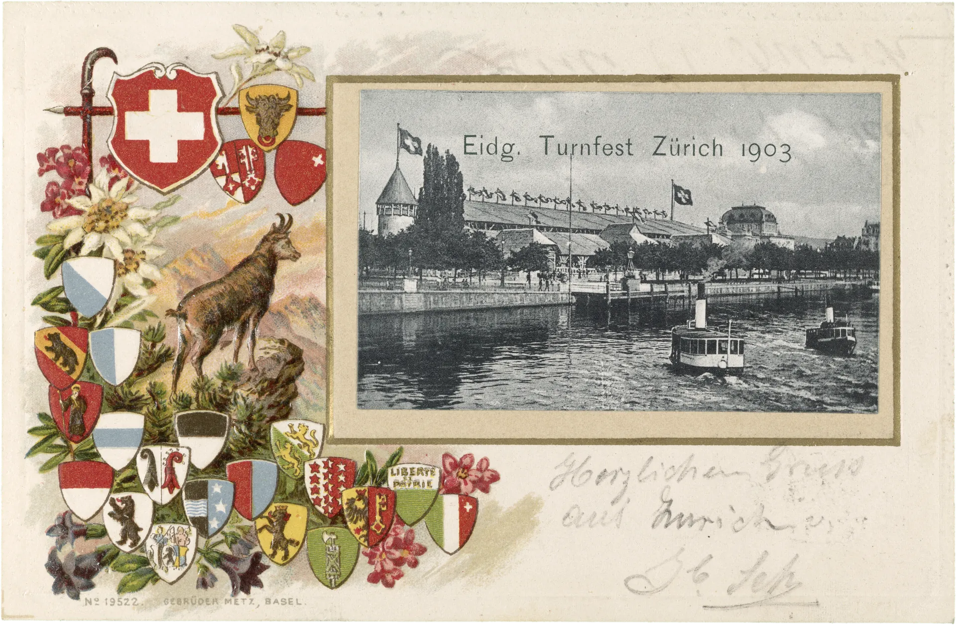 Eidg. Turnfest Zürich 1903 – Vorderseite