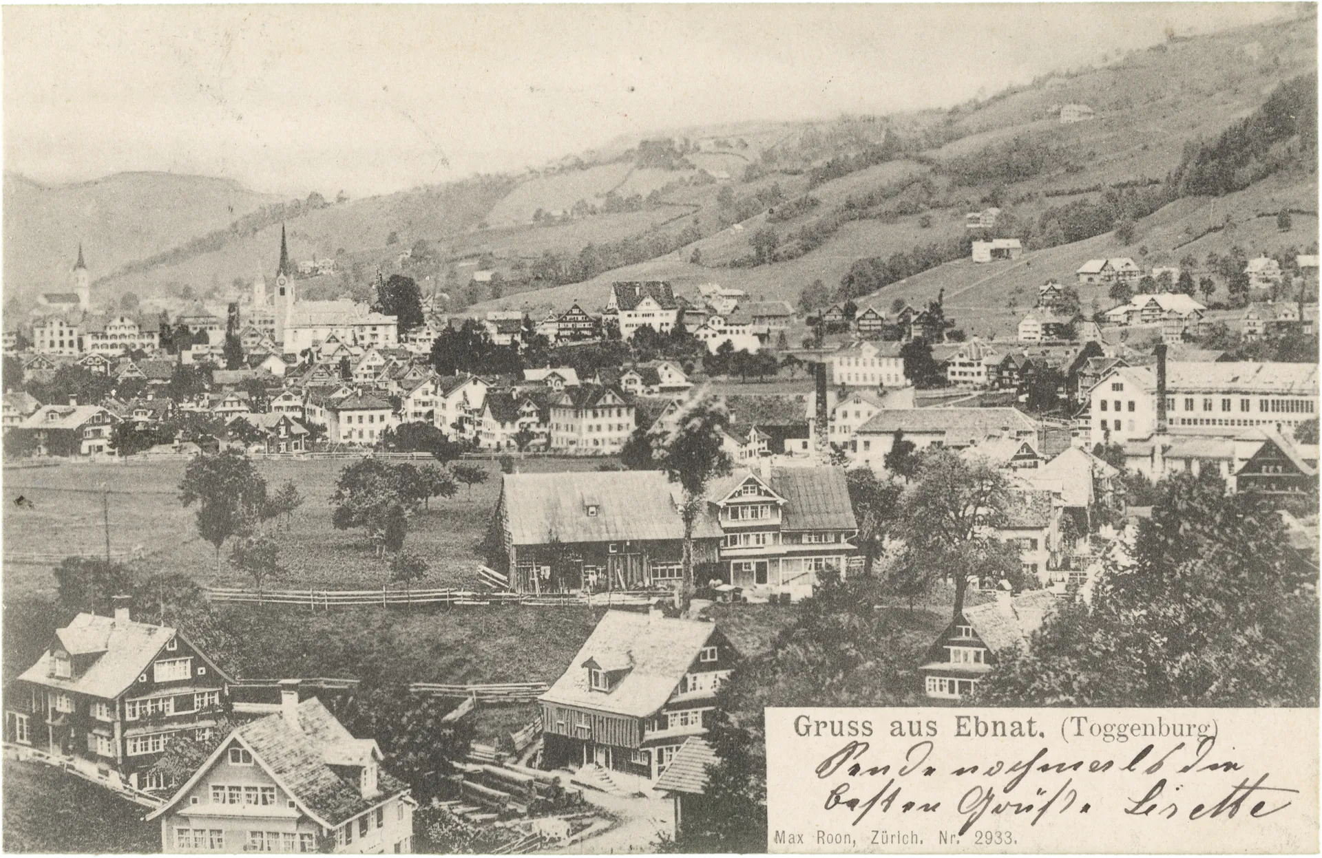 Gruss aus Ebnat. (Toggenburg) – Vorderseite