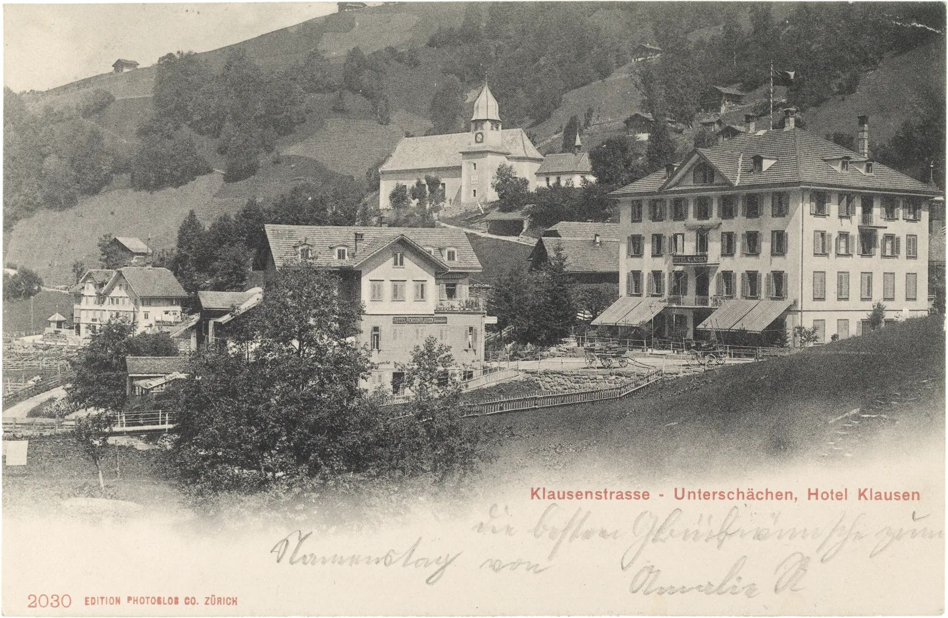 Klausenstrasse - Unterschächen, Hotel Klausen – Vorderseite