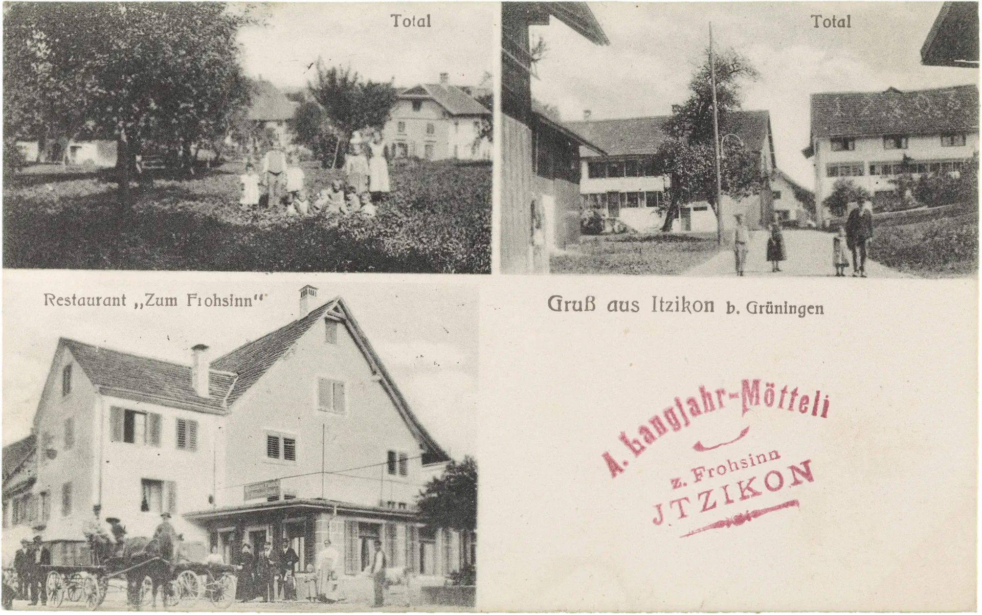 Gruß aus Itzikon b. Grüningen – Vorderseite