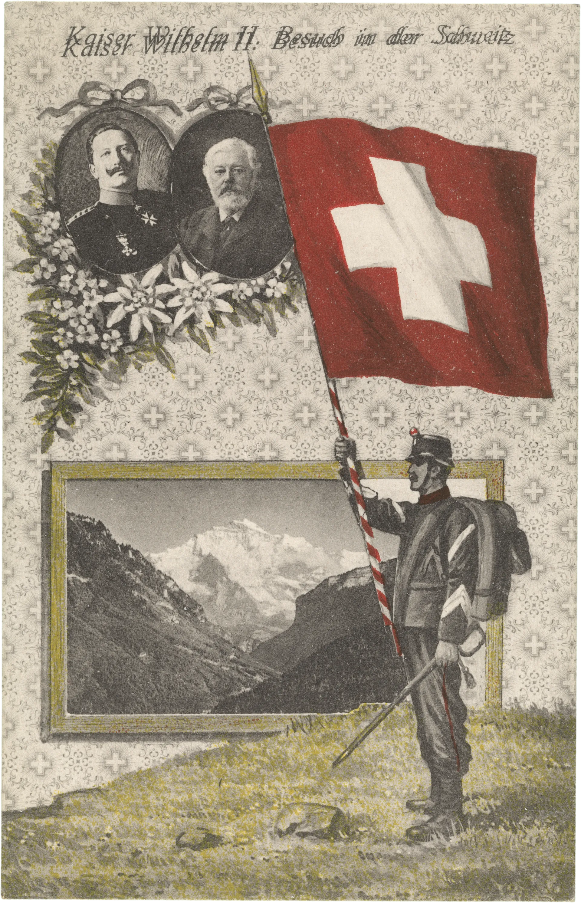 Kaiser Willhelm II Besuch in der Schweiz – Vorderseite