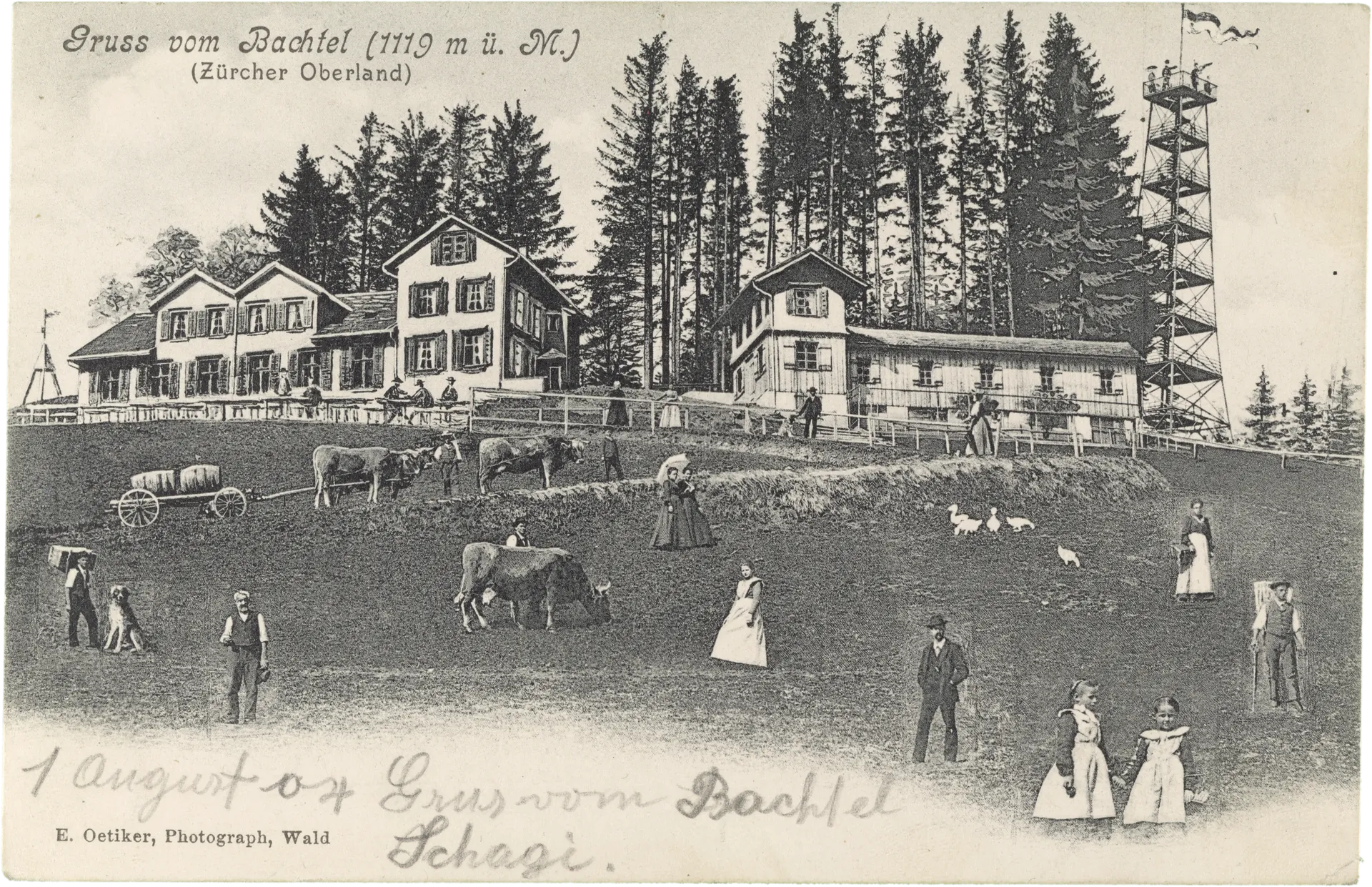 Gruss vom Bachtel (1119 m ü. M.)(Zürcher Oberland) – Vorderseite