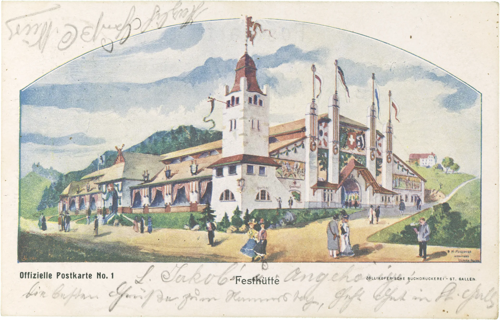 Festhütte (Eidg. Schützenfest St. Gallen) – Vorderseite