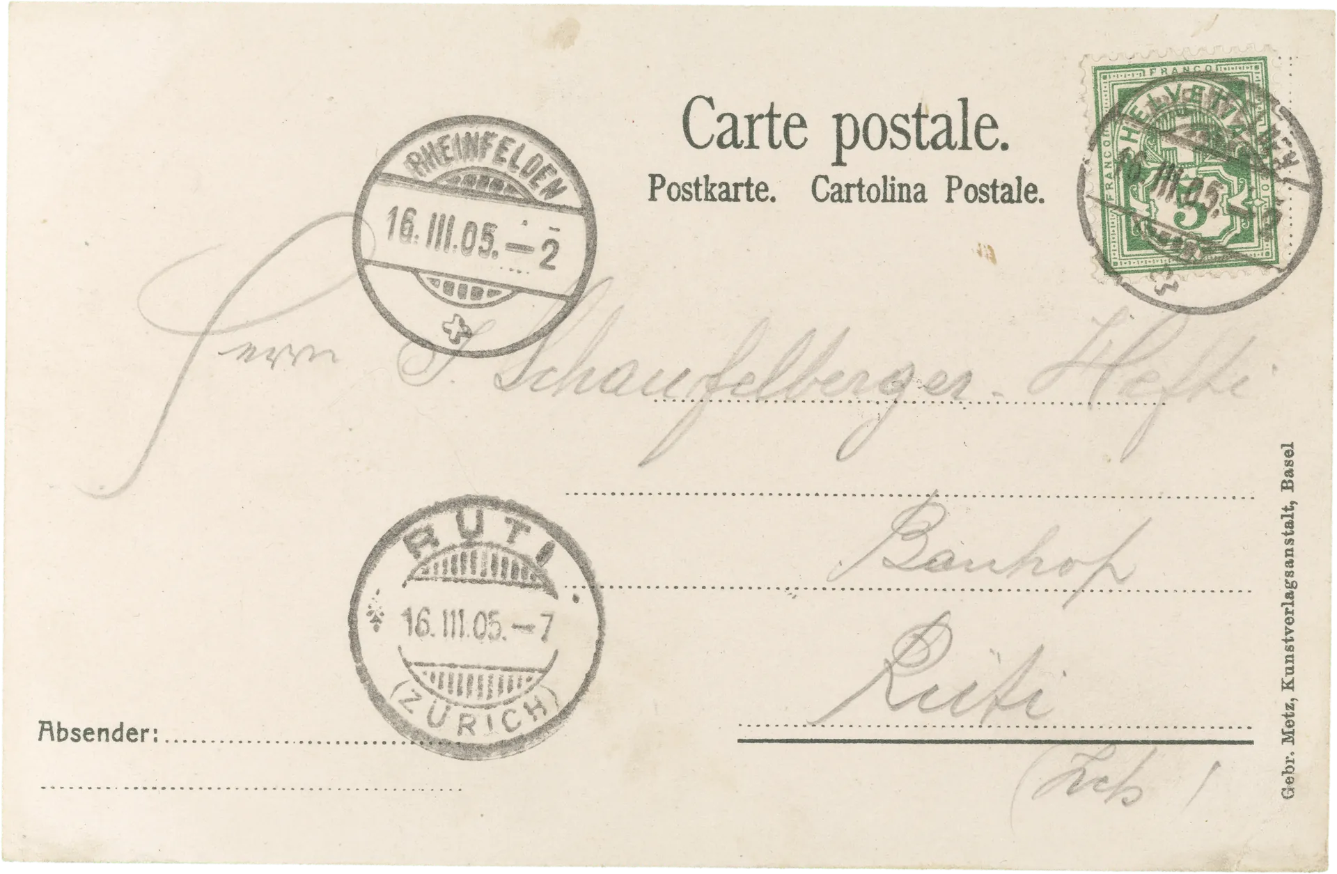 Rheinfelden, Soolbad Schützen – Rückseite