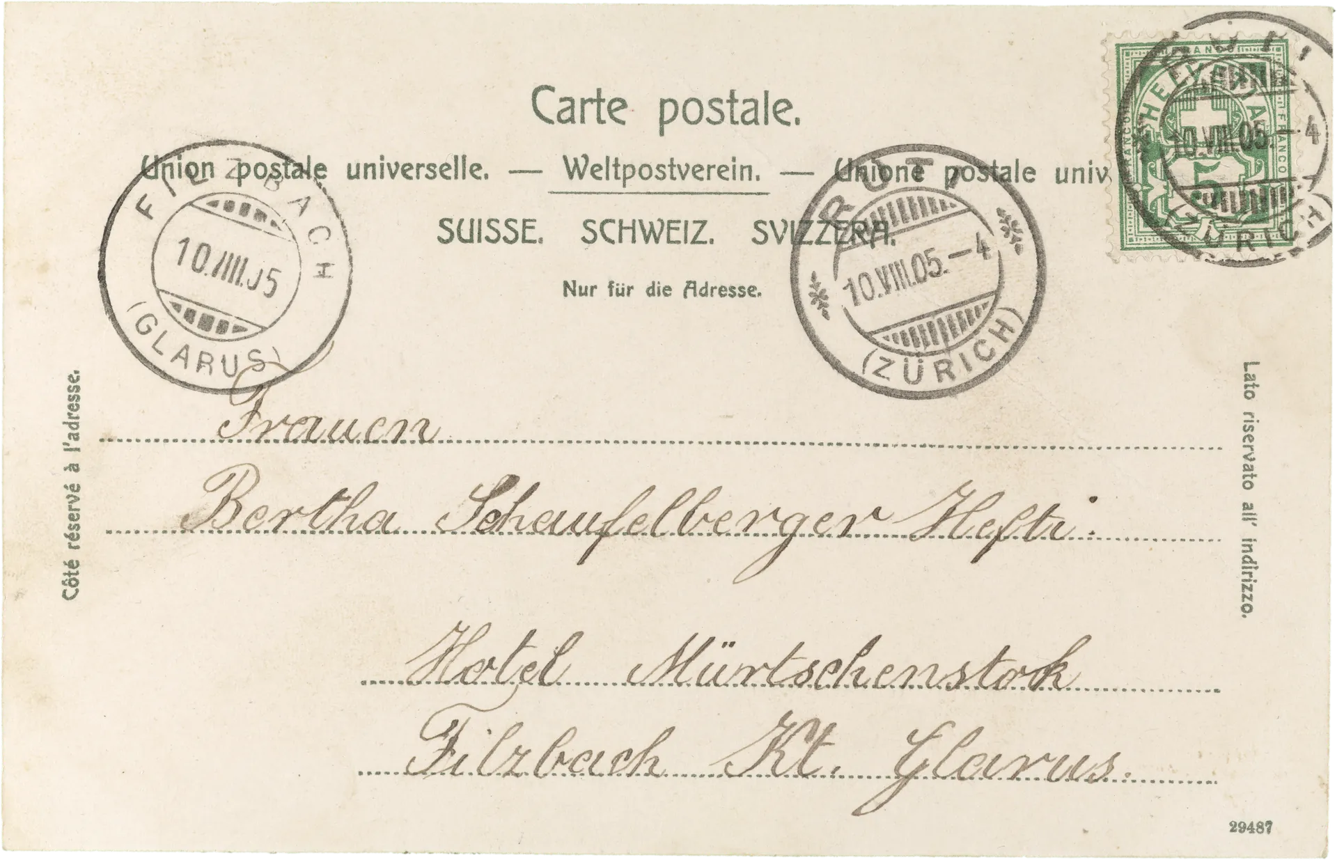 Rüti (Ct. Zürich) – Rückseite