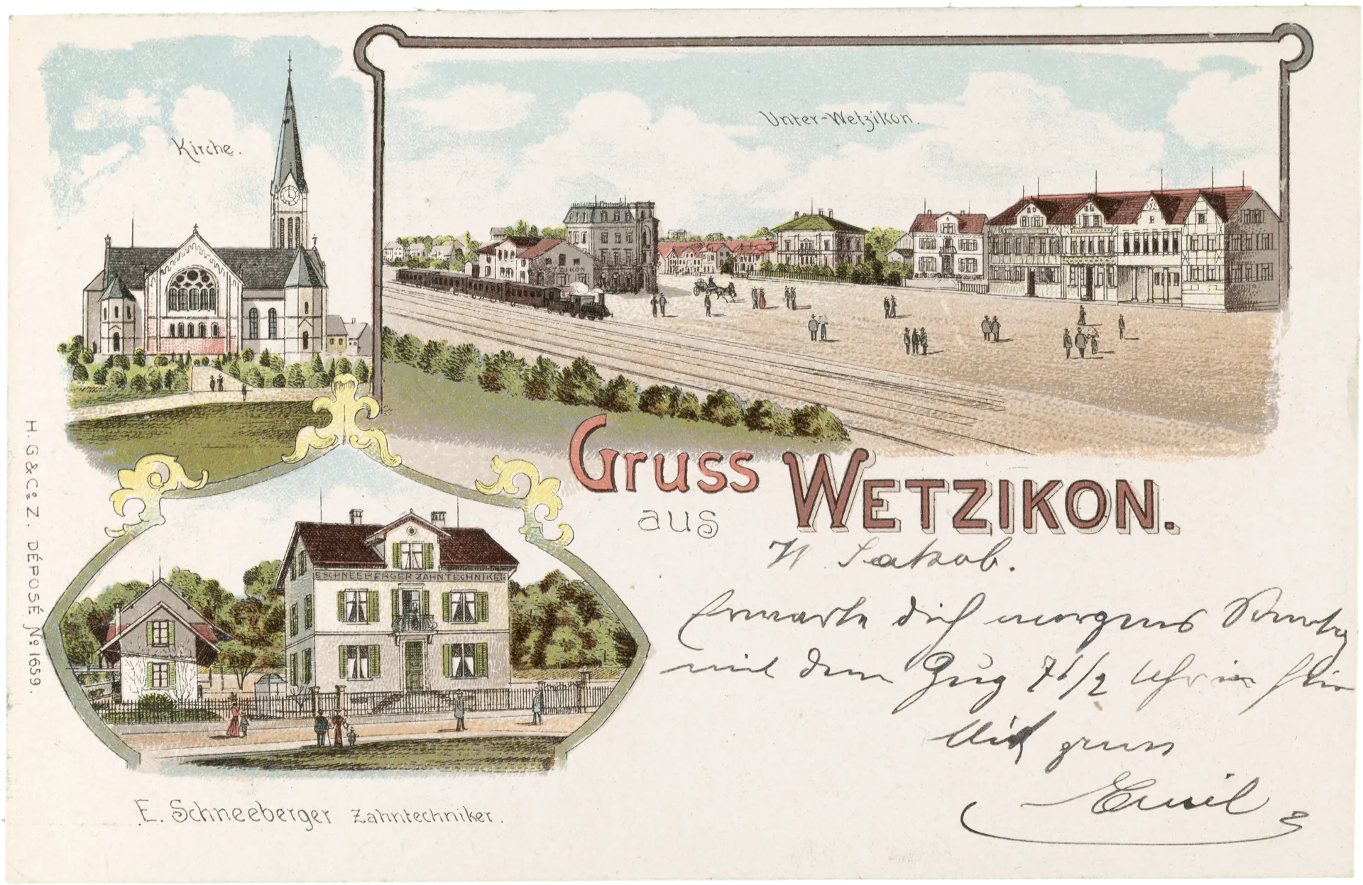 Gruss aus Wetzikon – Vorderseite