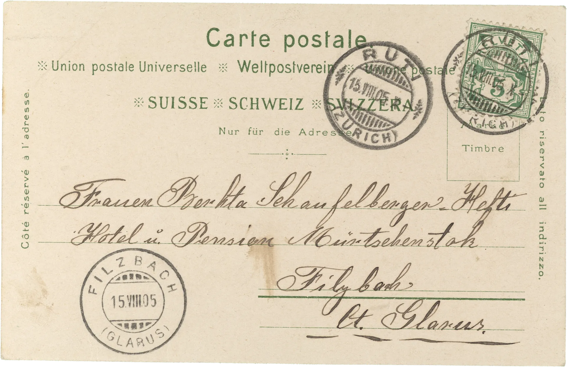 Gruss aus Matzingen – Rückseite