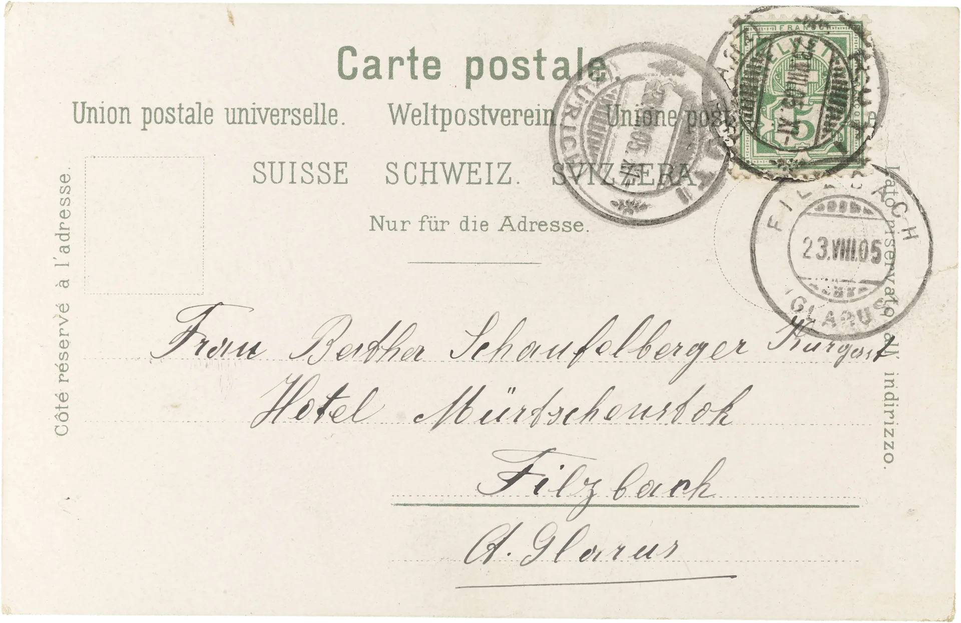 Gruss aus Rüti – Rückseite